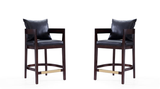 Manhattan Comfort Ritz Beech Wood Counter Height Bar Stool (Set of 2 or 3)