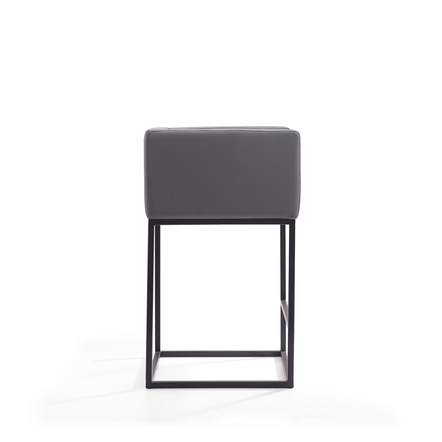 Embassy Mid-Century Modern Metal Upholstered Counter Stool in Gray - Set of 2 2-CS011-GY