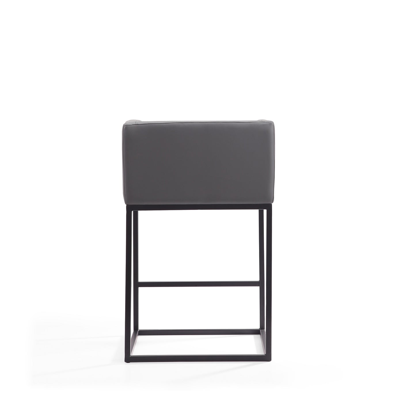 Embassy Mid-Century Modern Metal Upholstered Counter Stool in Gray - Set of 2 2-CS011-GY