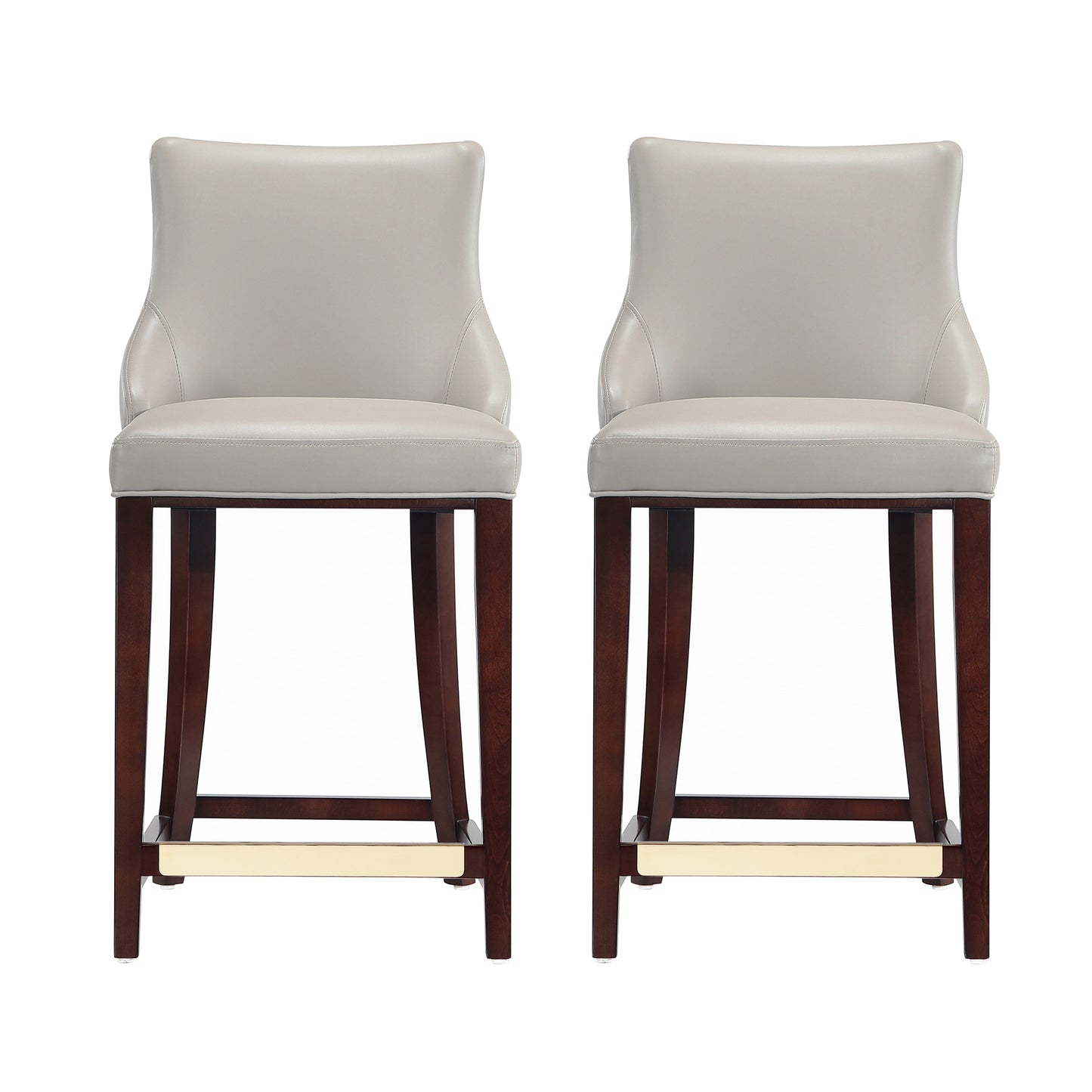 Shubert Modern Wood Upholstered Counter Stool in Light Gray - Set of 2 2-CS016-LG