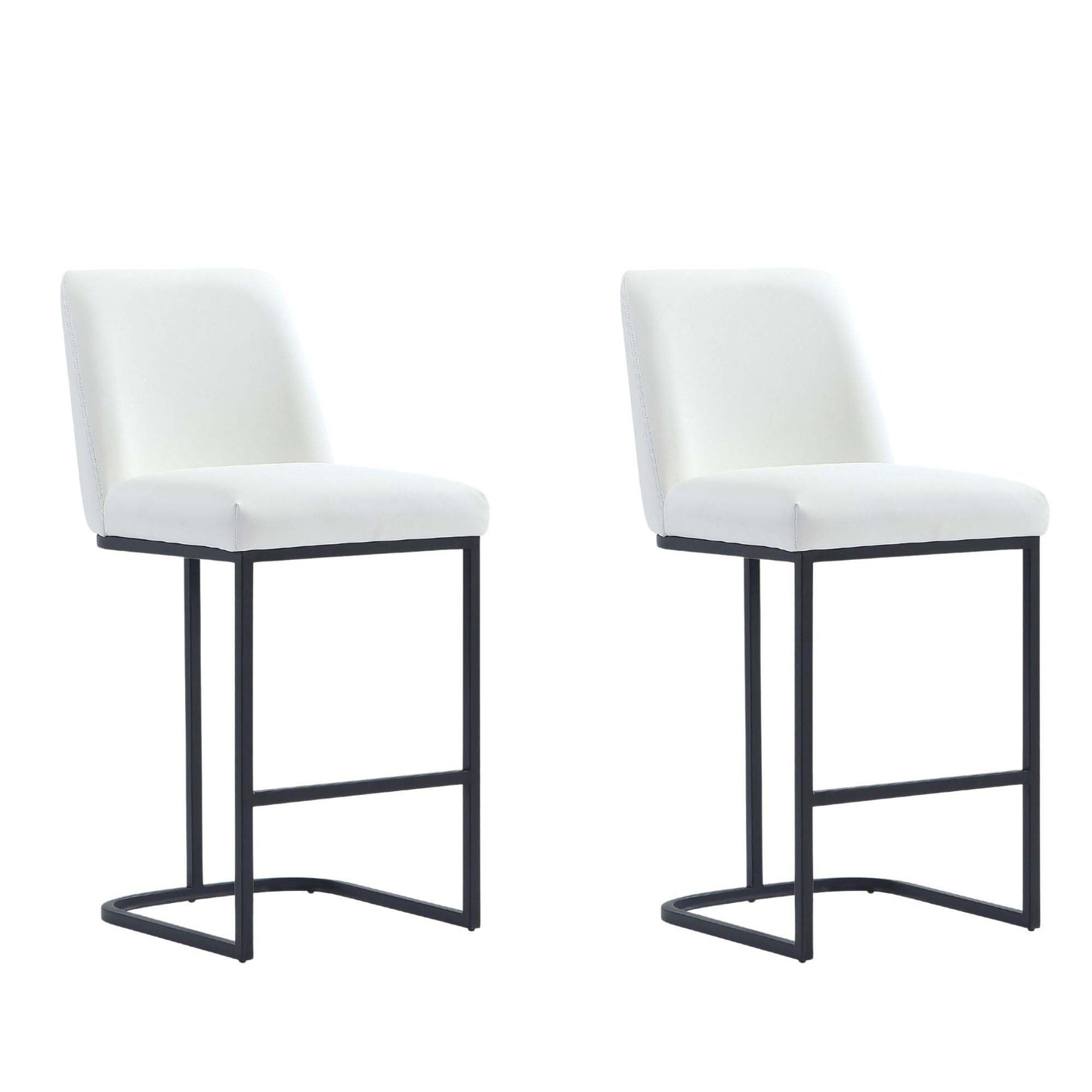 Manhattan Comfort Serena Modern Leatherette Upholstered Barstool and Counter Stool Set