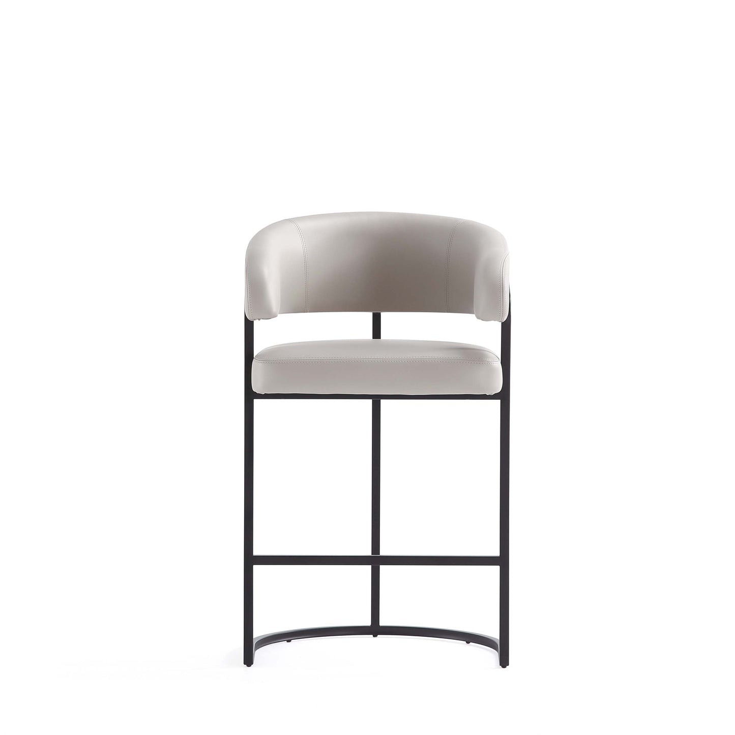 Augusta Modern Metal Upholstered Counter Stool in Light Gray - Set of 2 2-CS018-LG