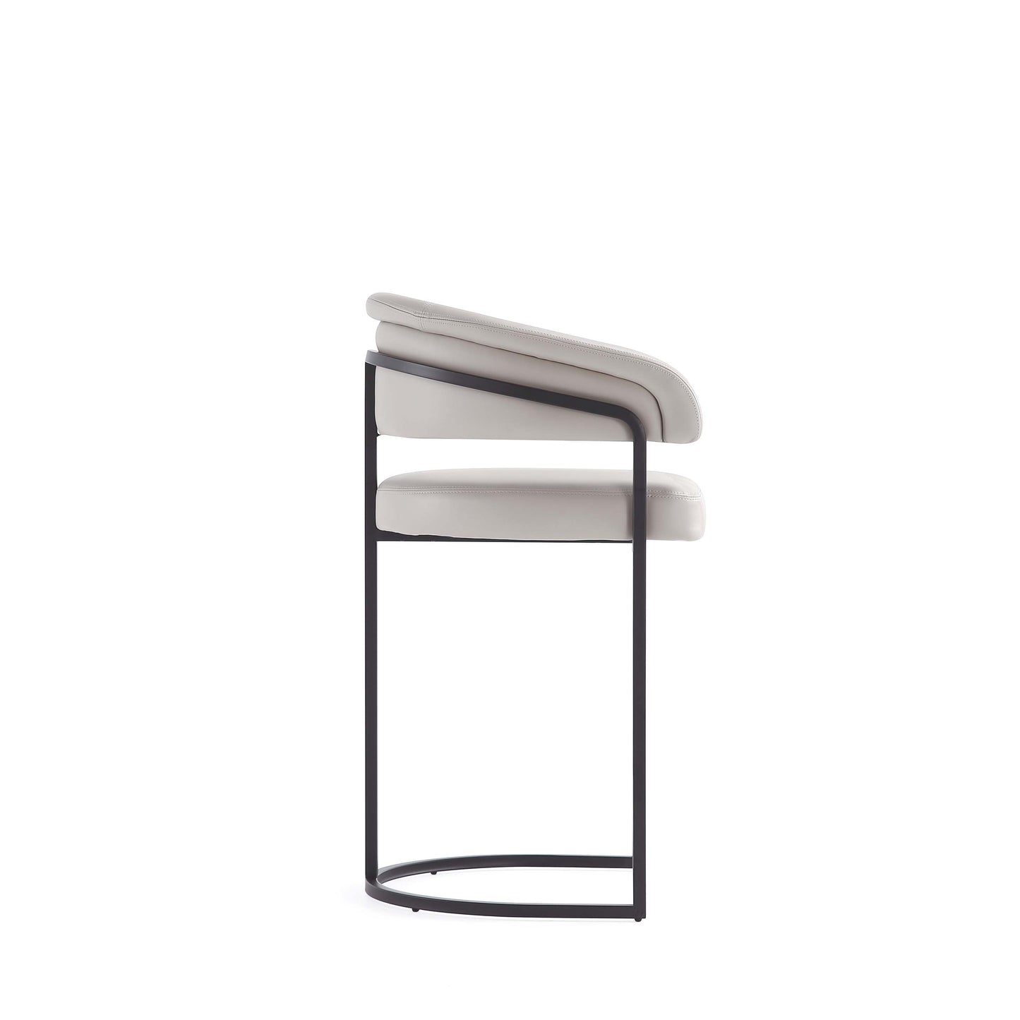 Augusta Modern Metal Upholstered Counter Stool in Light Gray - Set of 2 2-CS018-LG