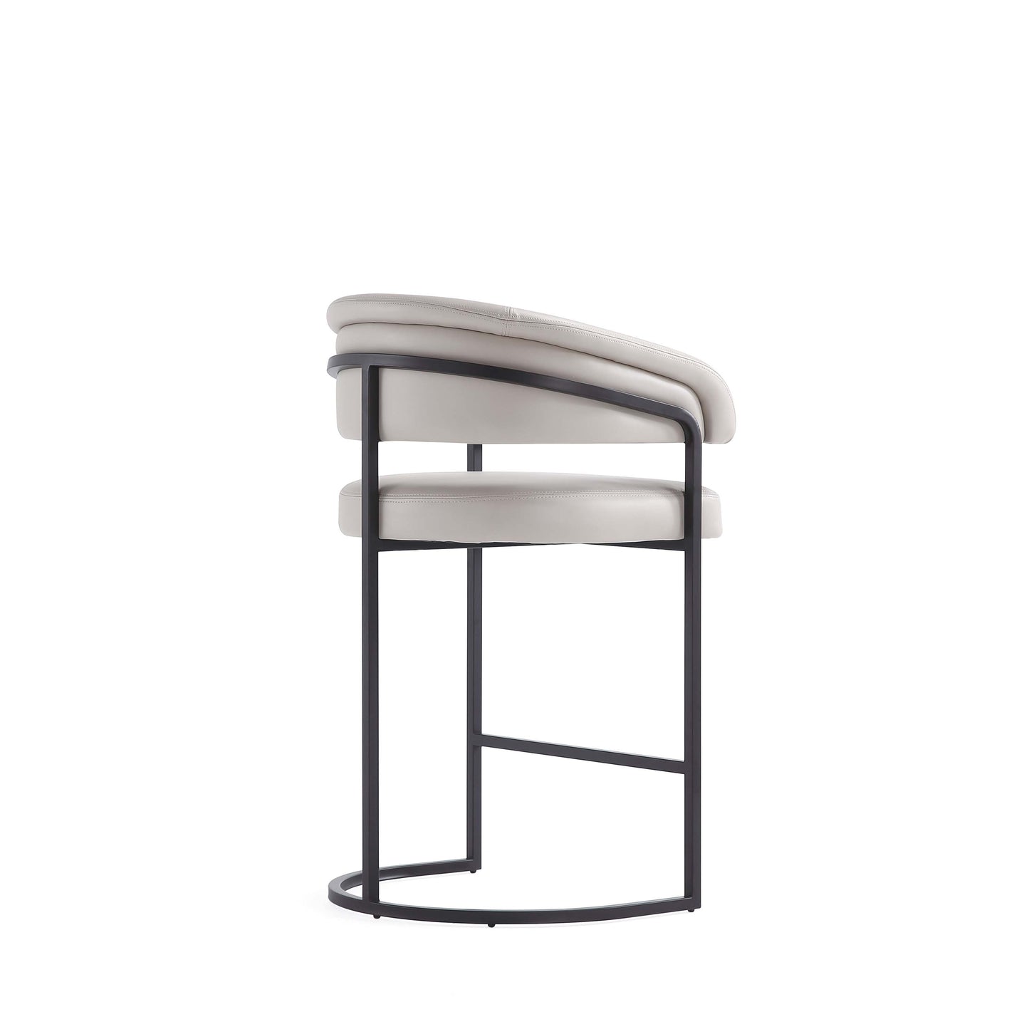 Augusta Modern Metal Upholstered Counter Stool in Light Gray - Set of 2 2-CS018-LG