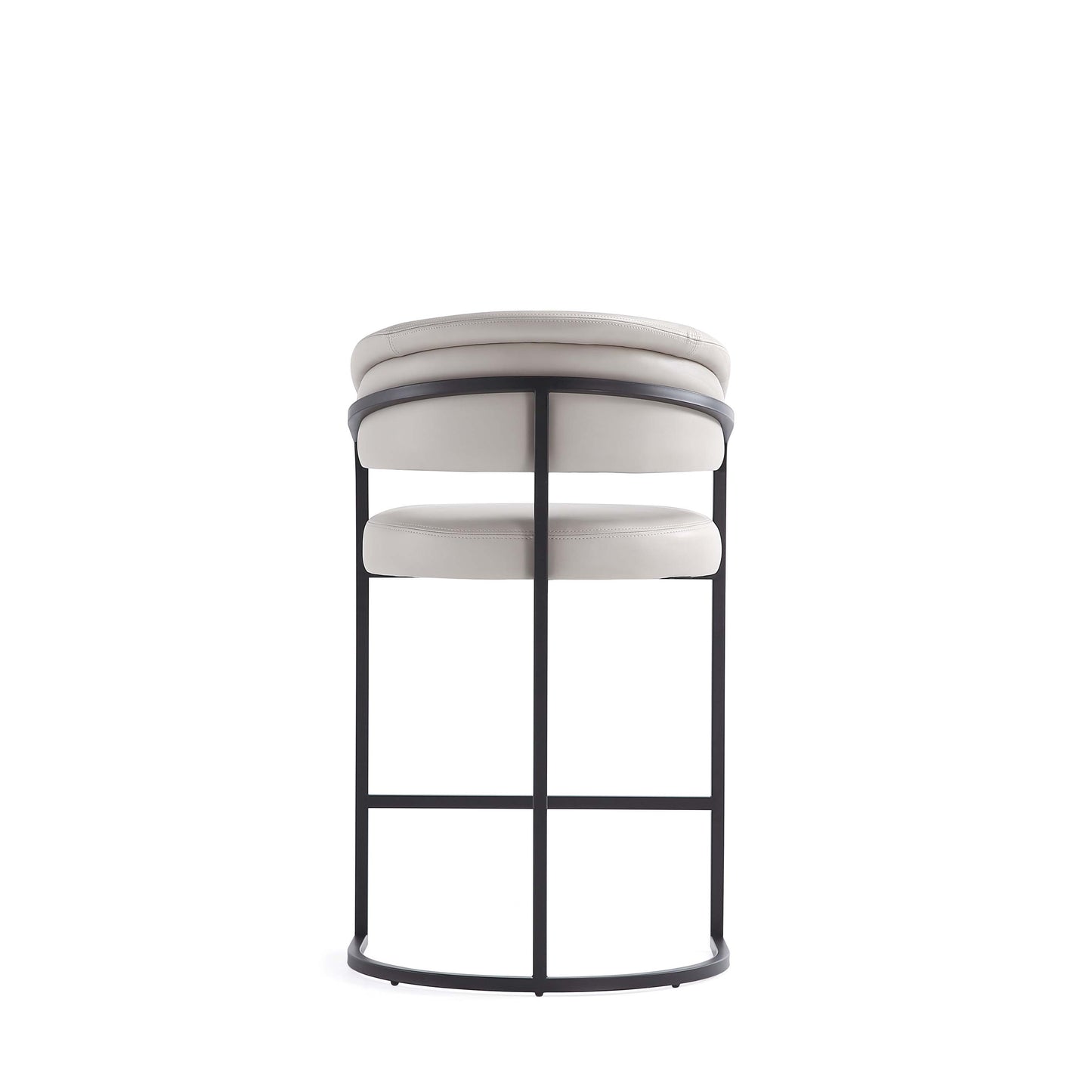 Augusta Modern Metal Upholstered Counter Stool in Light Gray - Set of 2 2-CS018-LG
