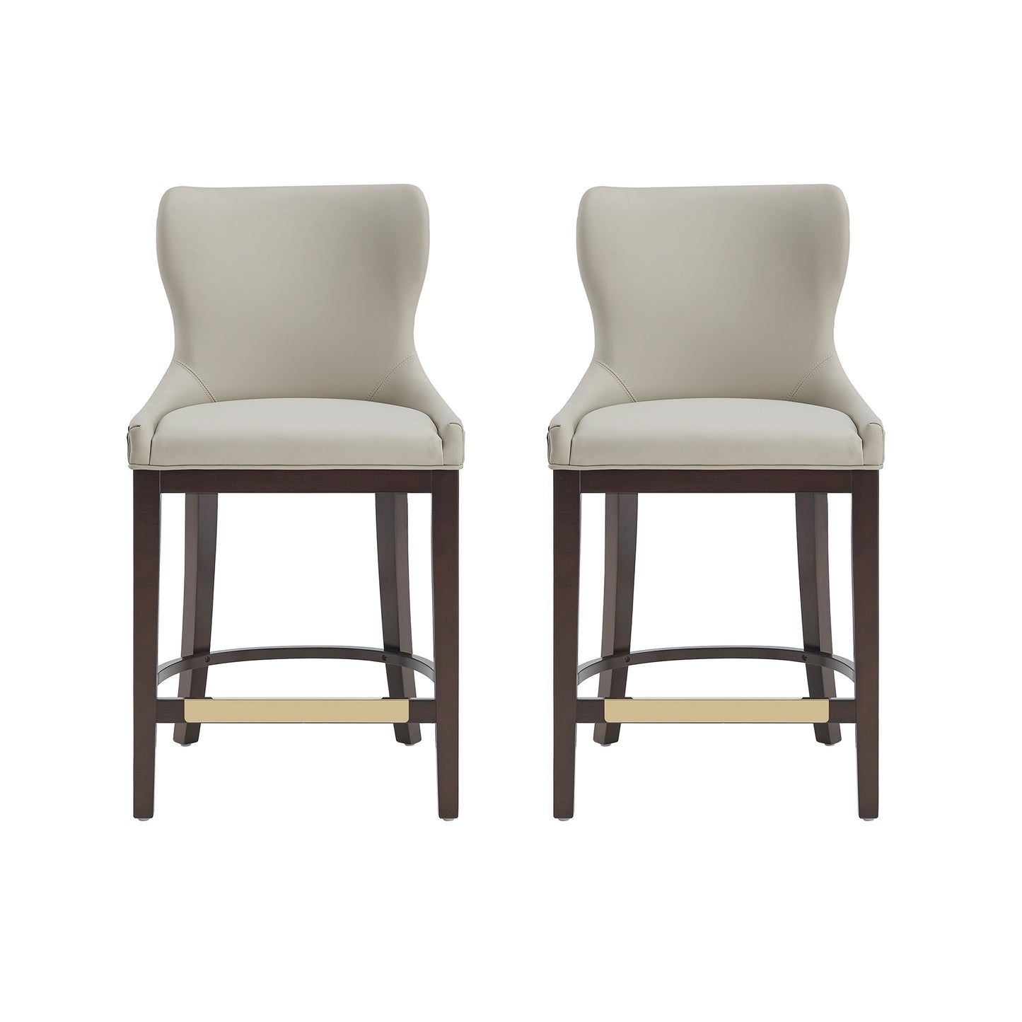 Blair Modern Wood Upholstered Counter Stool in Stone - Set of 2 2-CS020-ST