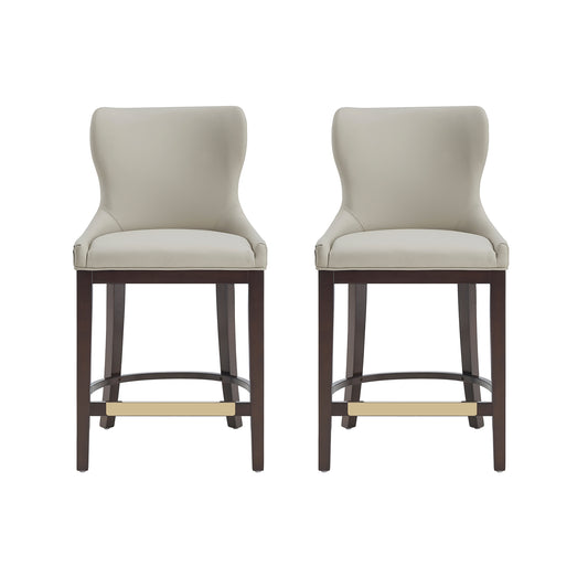 Blair Modern Wood Upholstered Counter Stool in Stone - Set of 2 2-CS020-ST