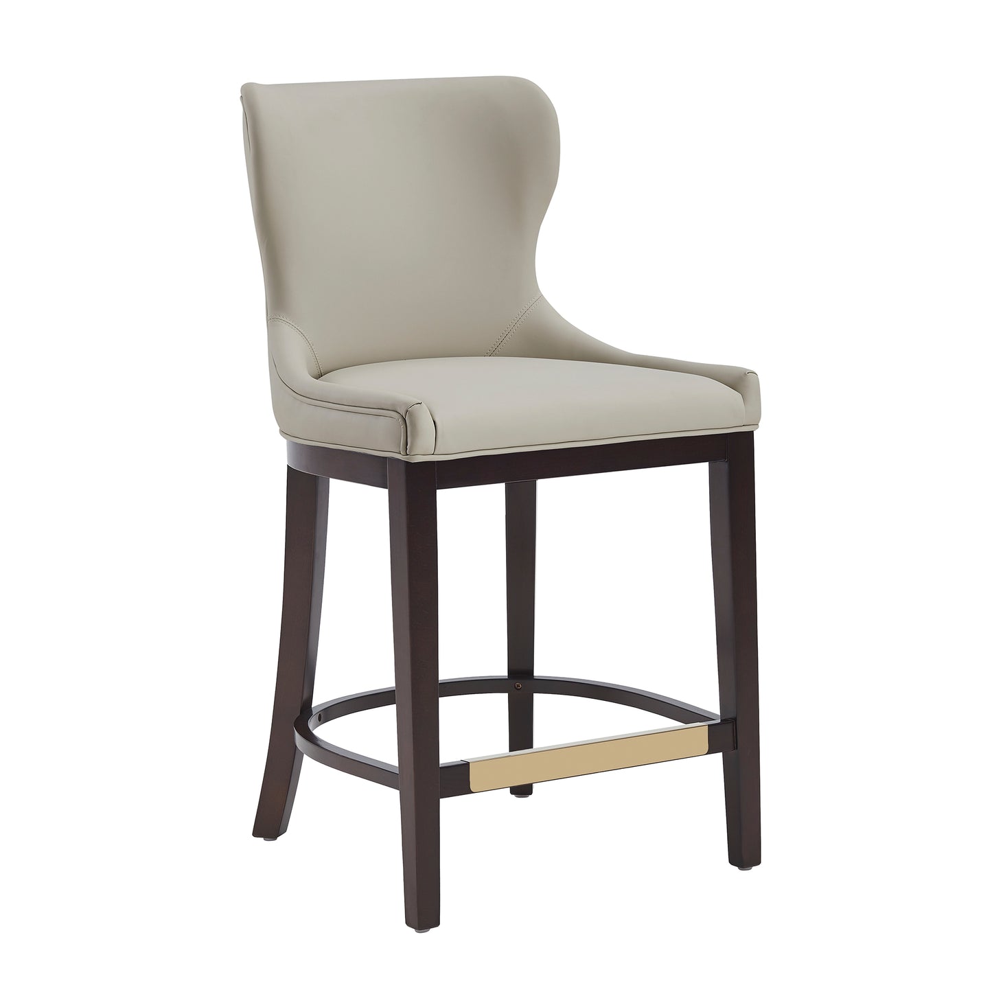 Blair Modern Wood Upholstered Counter Stool in Stone - Set of 2 2-CS020-ST