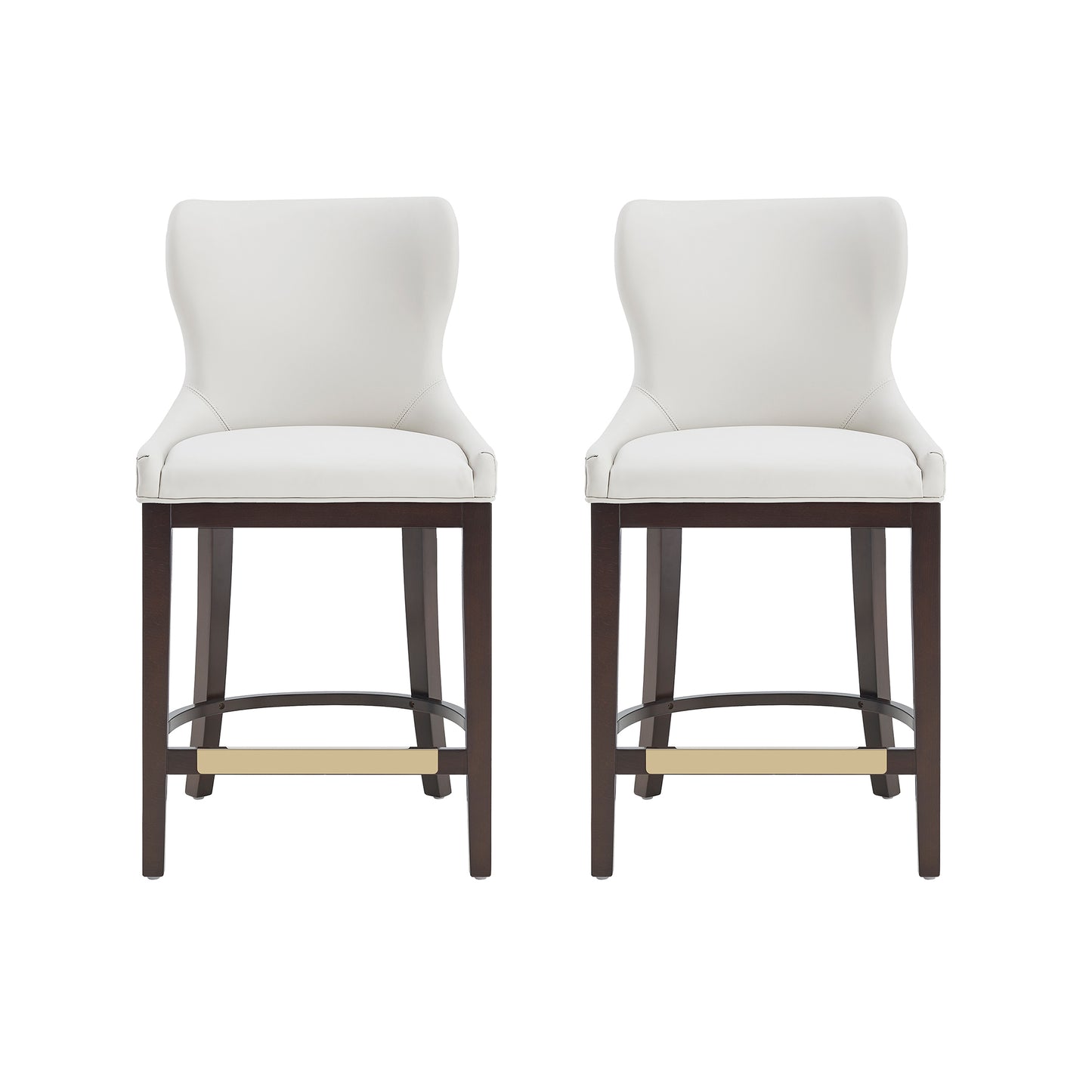 Blair Modern Wood Upholstered Counter Stool in White - Set of 2 2-CS020-WH