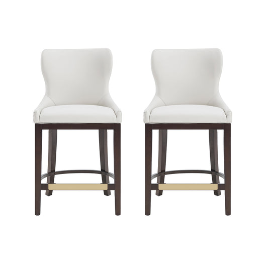 Blair Modern Wood Upholstered Counter Stool in White - Set of 2 2-CS020-WH