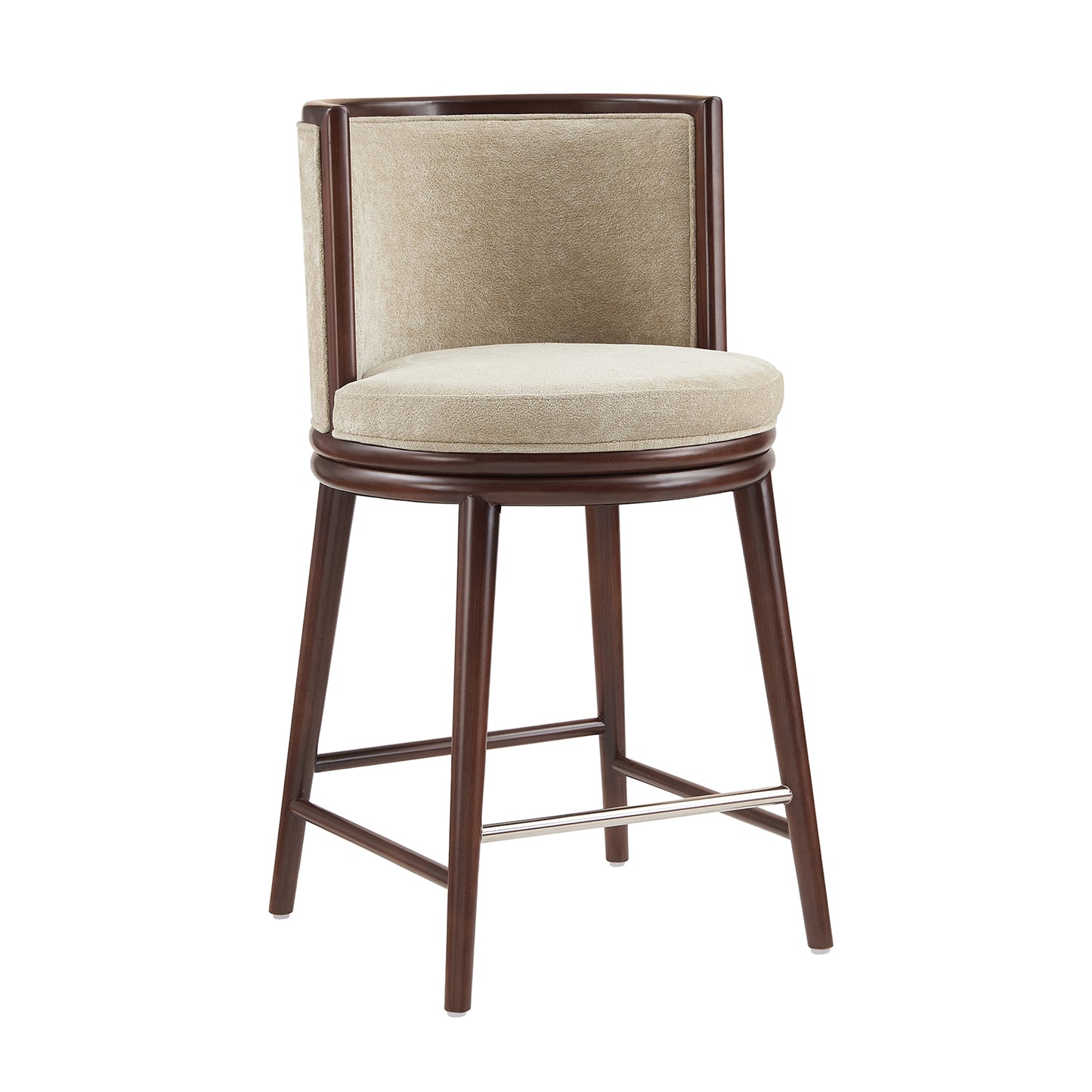 Evalyn Modern Wood Upholstered Counter Stool in Natural - Set of 2 2-CS021-NA