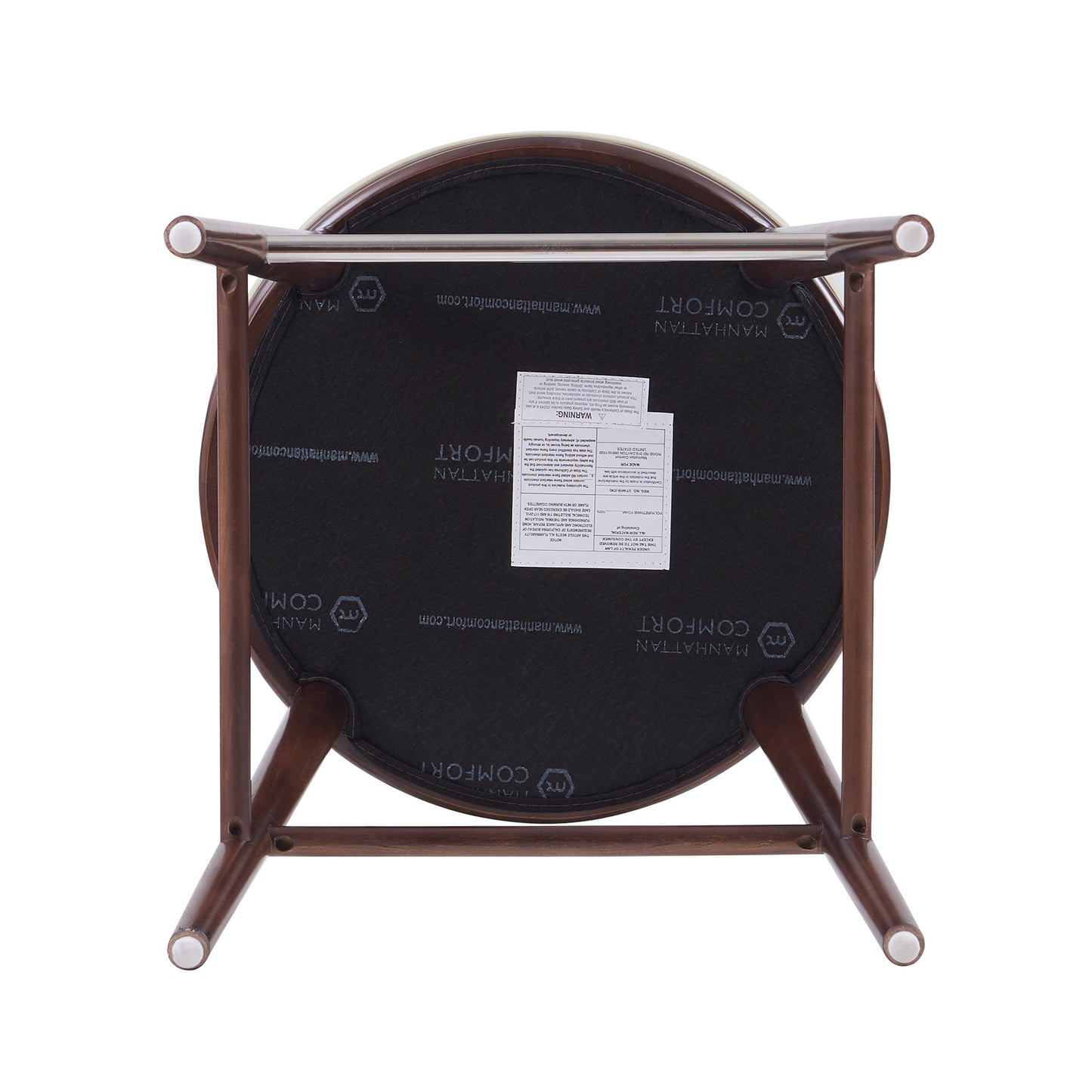 Evalyn Modern Wood Upholstered Counter Stool in Stone - Set of 2 2-CS021-ST