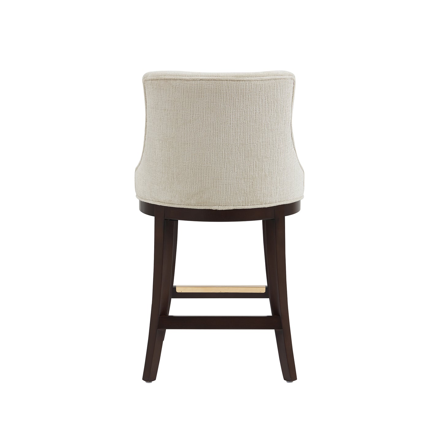 Lucia Modern Wood Chenille Counter Stool in Natural - Set of 2 2-CS022-NA
