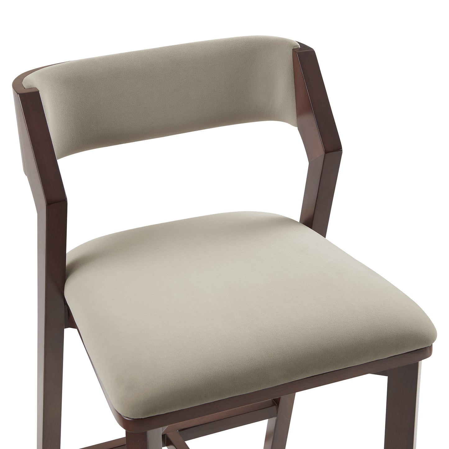 Patricia Modern Wood Upholstered Counter Stool in Linen - Set of 2 2-CS023-LN