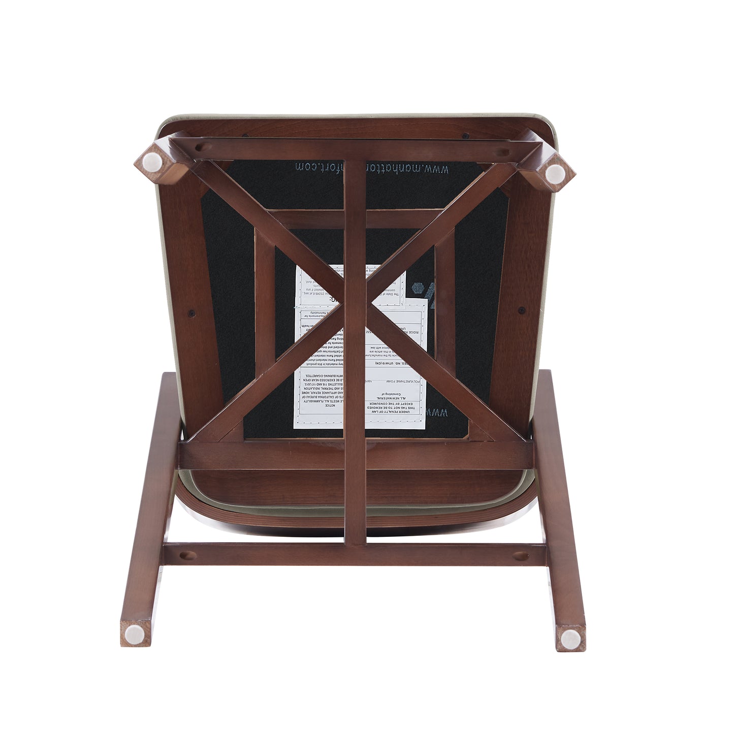 Patricia Modern Wood Upholstered Counter Stool in Linen - Set of 2 2-CS023-LN