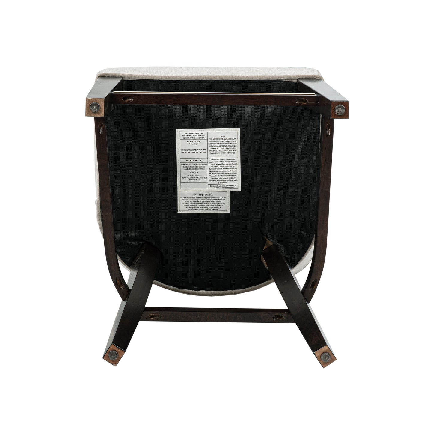 Beever Modern Wood Chenille Counter Stool in Taupe - Set of 2 2-CS024-TP