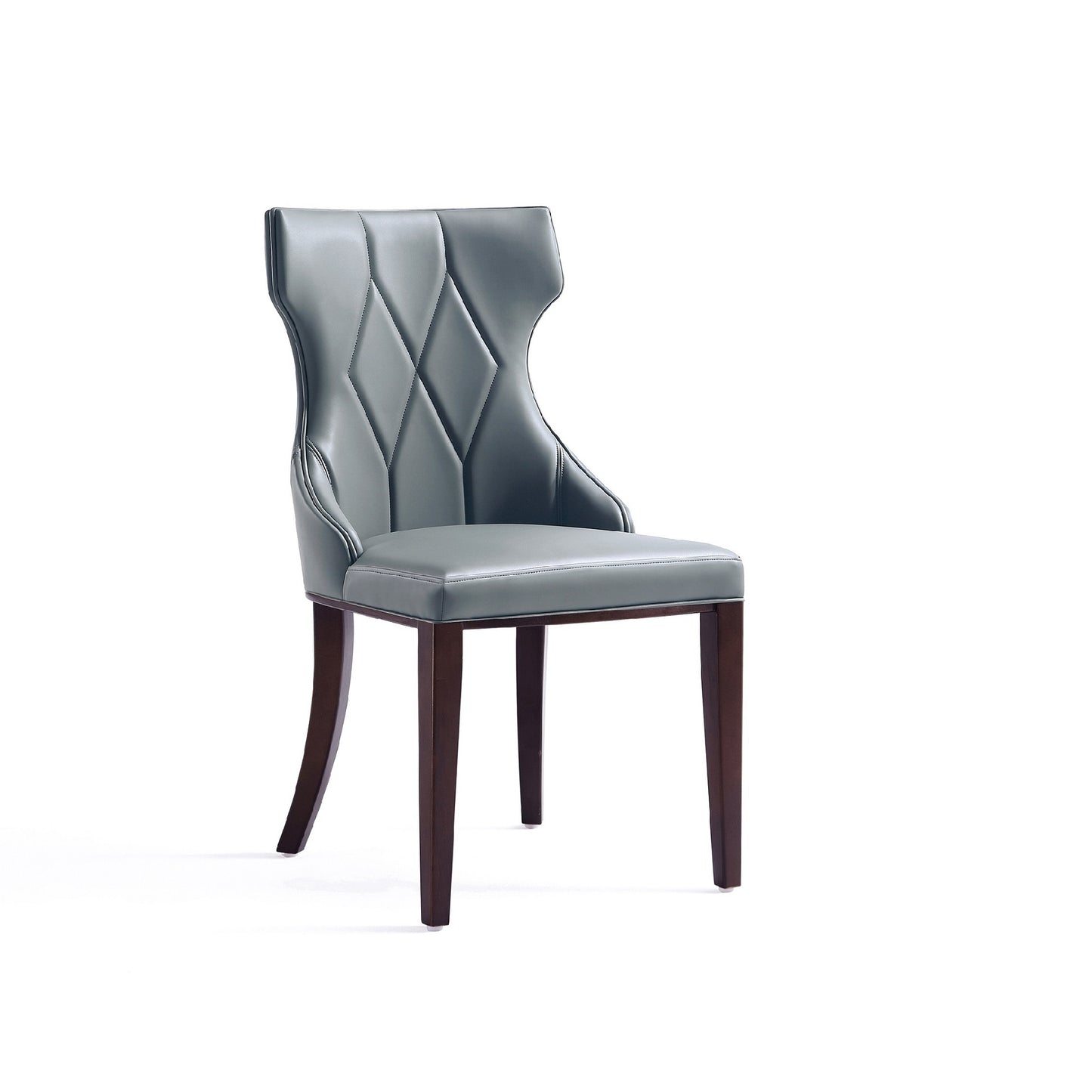 Manhattan Comfort Reine Faux Leather Dining Chair in Pebble Grey (Set of 4) 2-DC007-PE