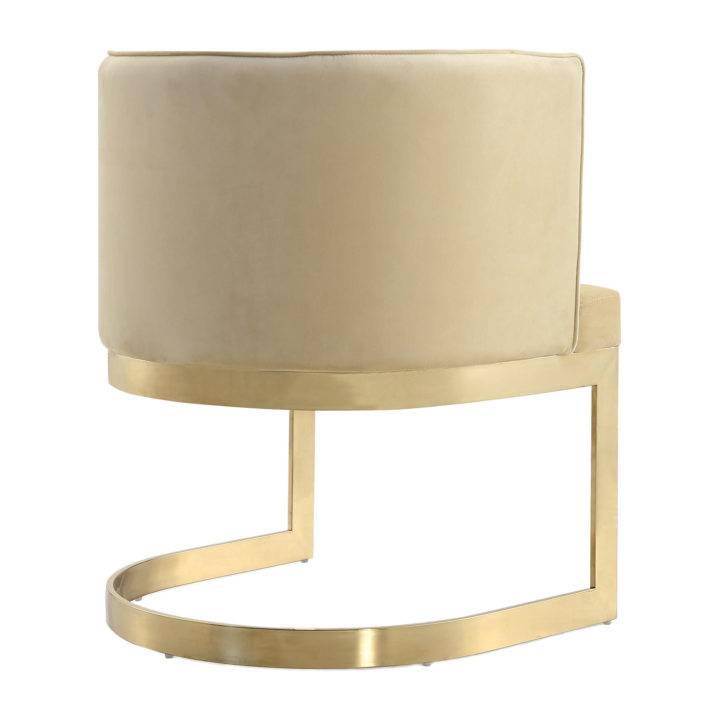 Aura Modern Metal Velvet Dining Chair in Sand - Set of 2 2-DC026-SD
