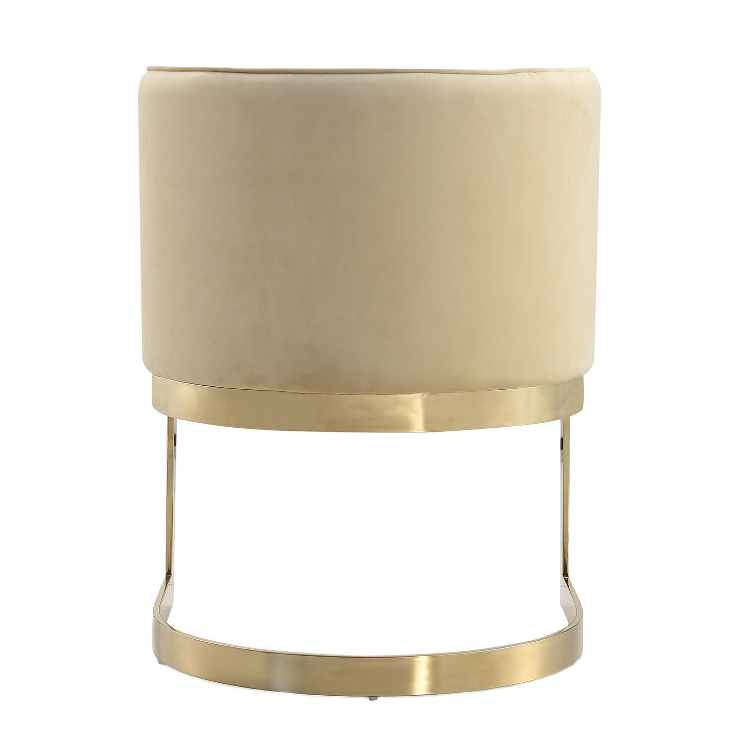 Aura Modern Metal Velvet Dining Chair in Sand - Set of 2 2-DC026-SD