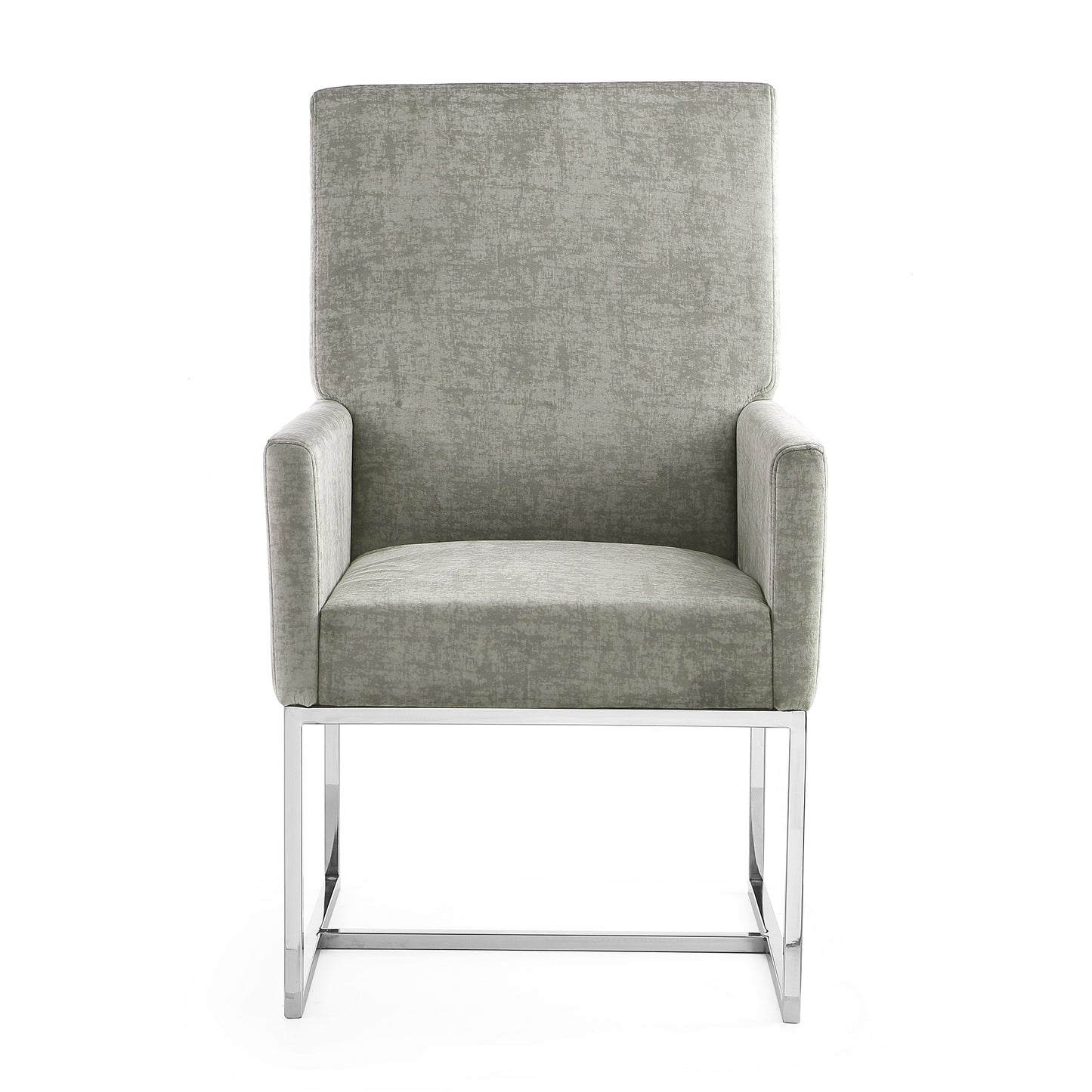 Manhattan Comfort Element Steel Velvet Dining Armchair (Set of 2) 2-DC029-ST