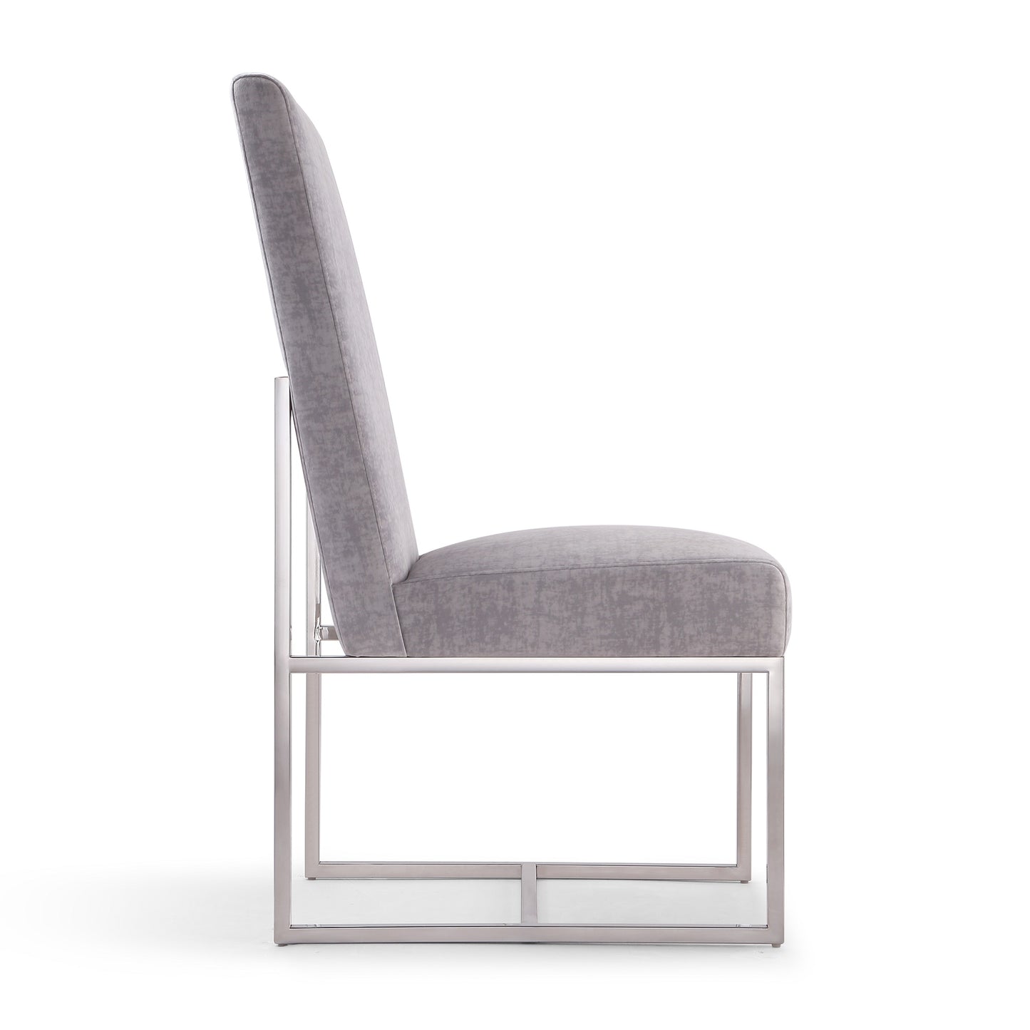 Manhattan Comfort Element Grey Velvet Dining Armchair (Set of 2) 2-DC030-GY