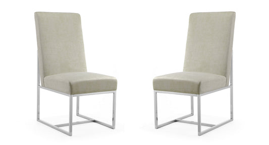 Manhattan Comfort Element Champagne Velvet Dining Armchair (Set of 2)-- 2-DC030-OM