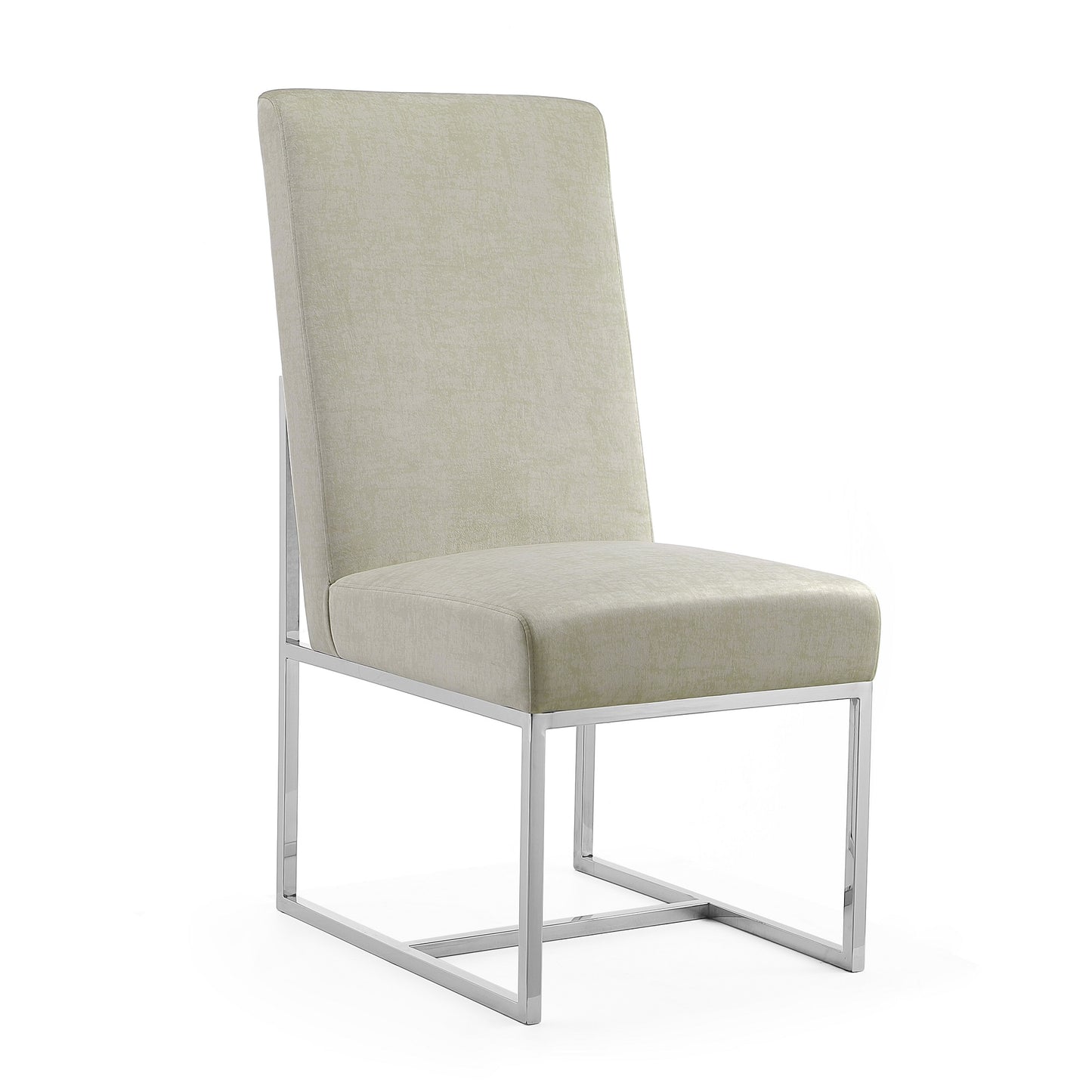 Element Modern Metal Velvet Dining Chair in Champagne - Set of 2 2-DC030-OM