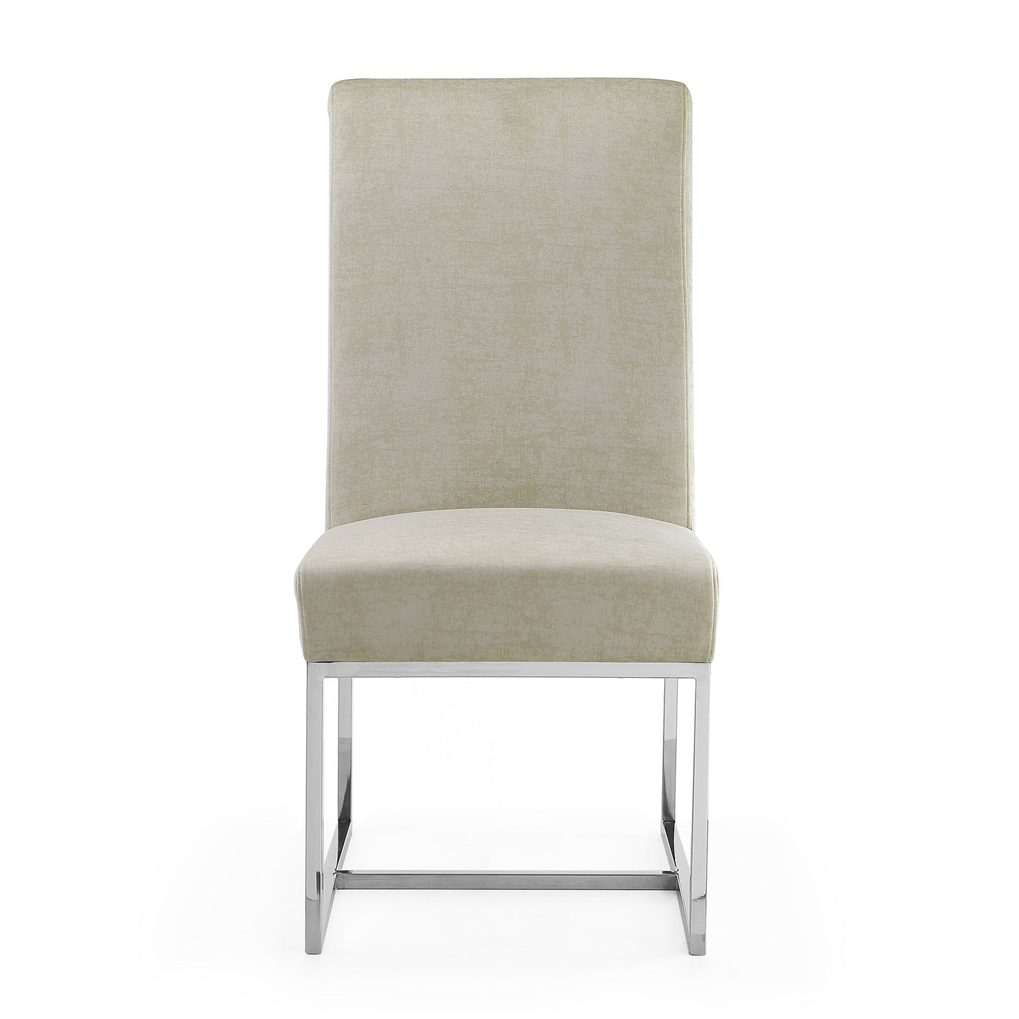 Element Modern Metal Velvet Dining Chair in Champagne - Set of 2 2-DC030-OM