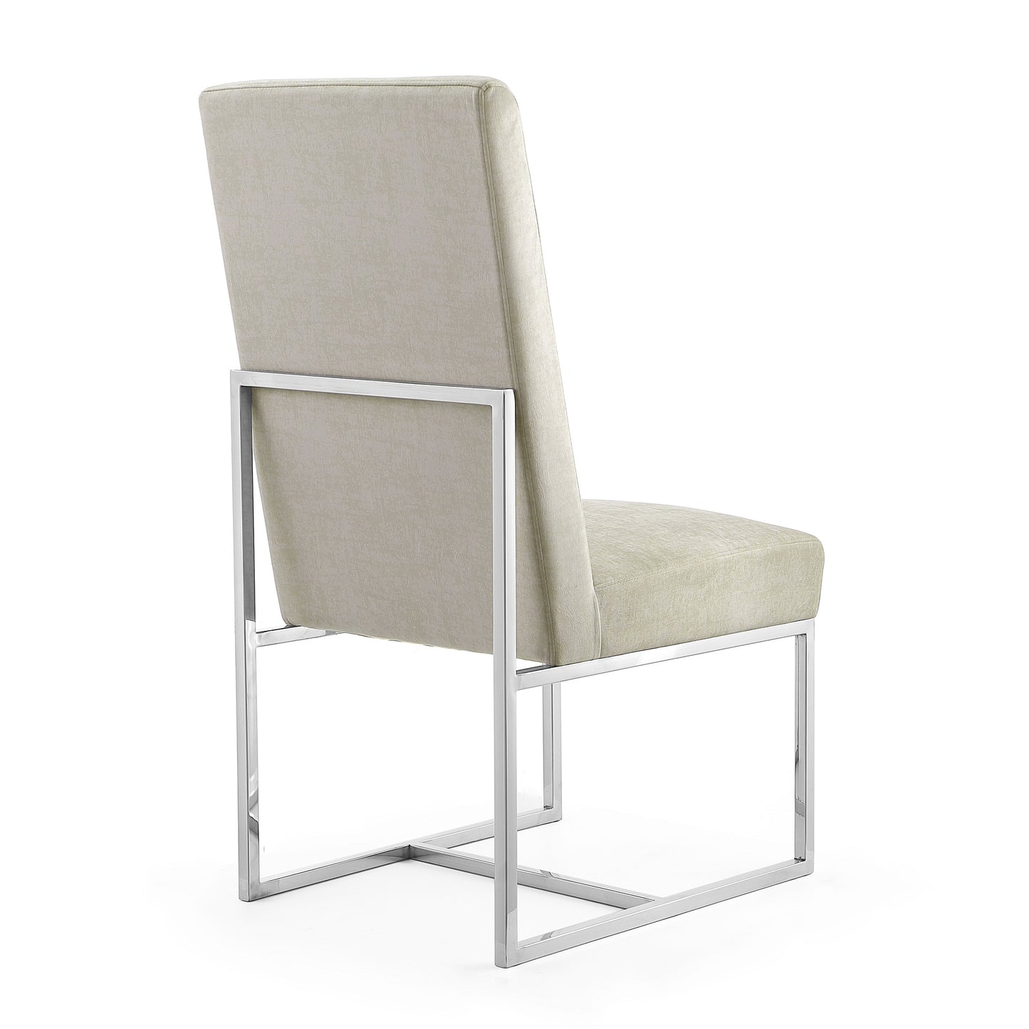 Element Modern Metal Velvet Dining Chair in Champagne - Set of 2 2-DC030-OM