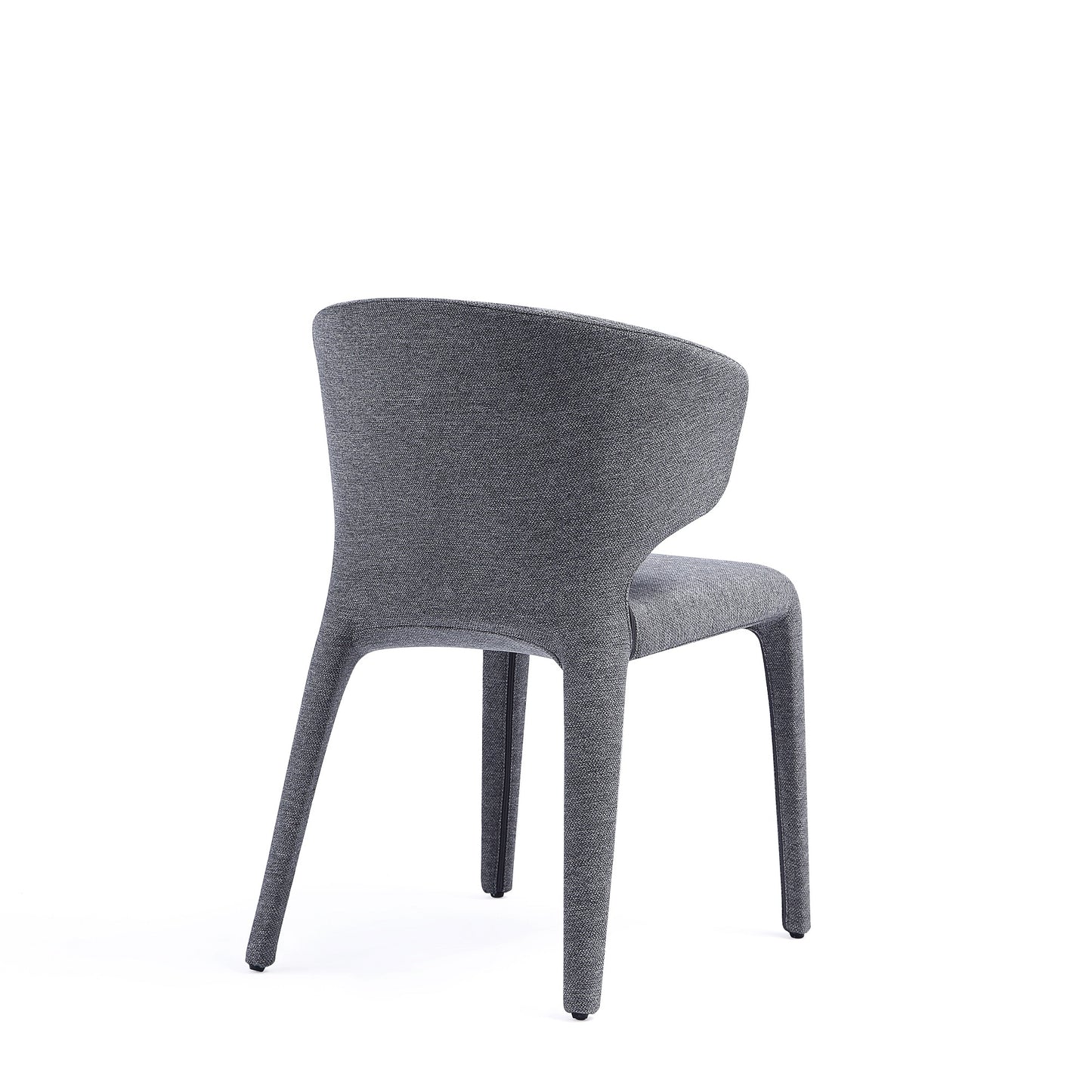 Conrad Mid-Century Modern Upholstered Dining Chair in Gray - Set of 4 2-DC031-WGY