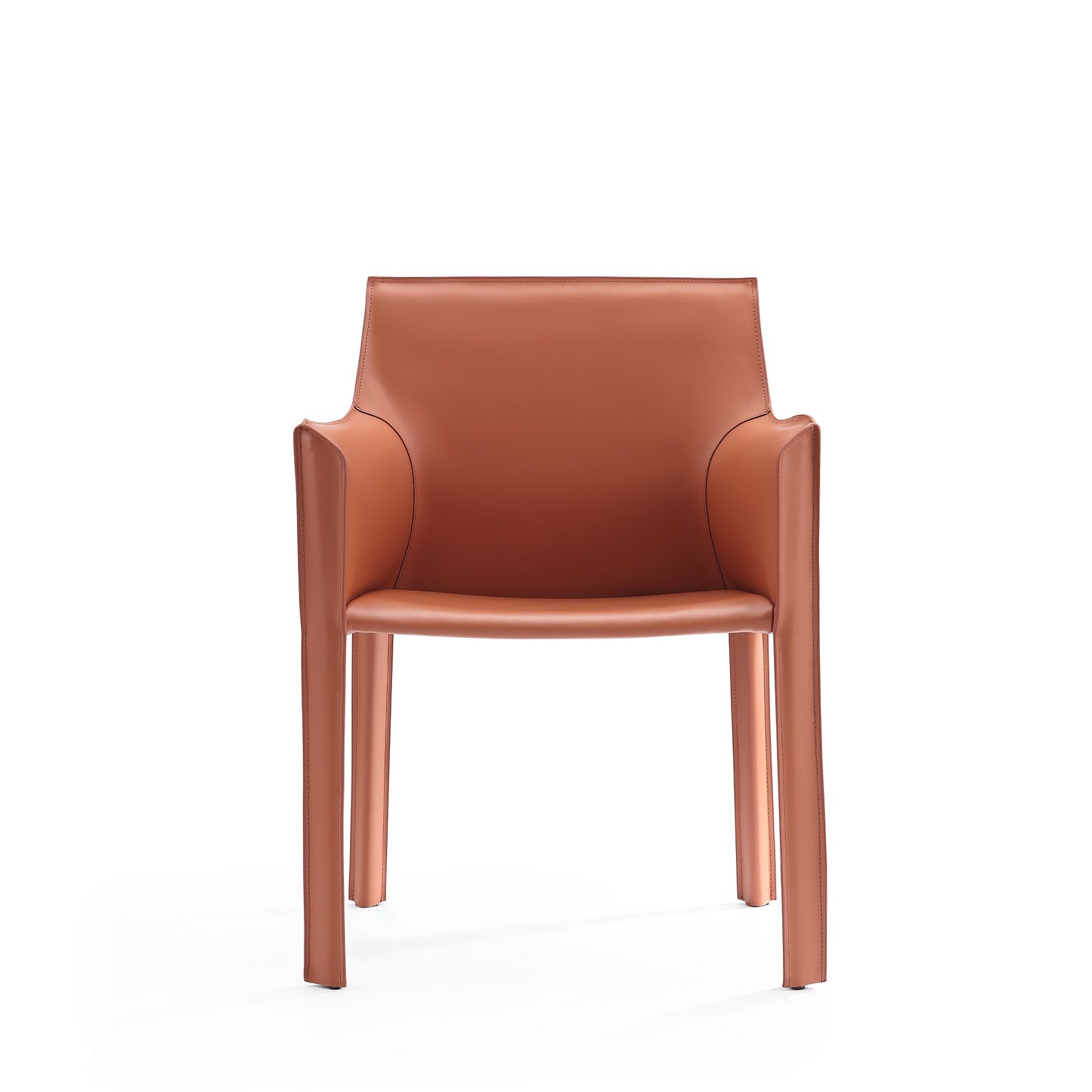 Manhattan Comfort Vogue Clay Faux Leather Arm Chair (Set of 2) 2-DC033-CY