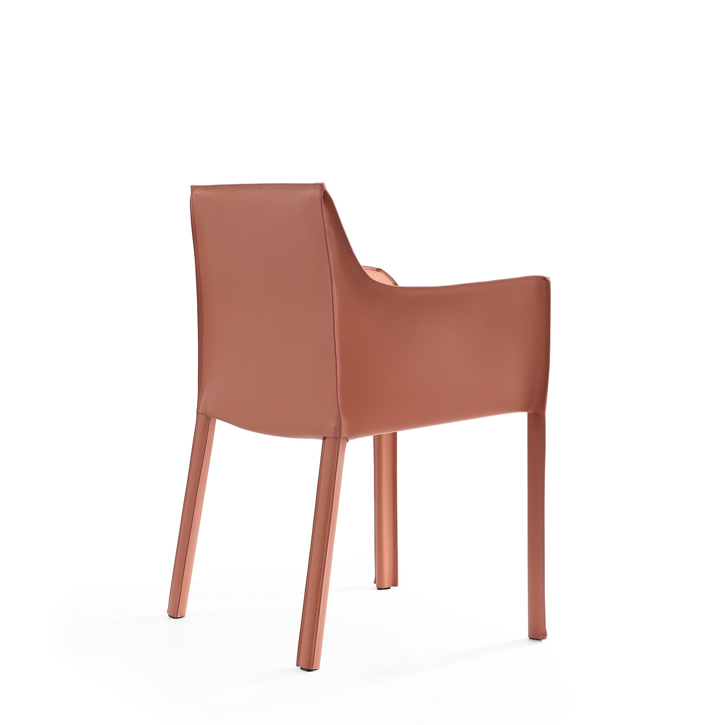 Manhattan Comfort Vogue Clay Faux Leather Arm Chair (Set of 2) 2-DC033-CY