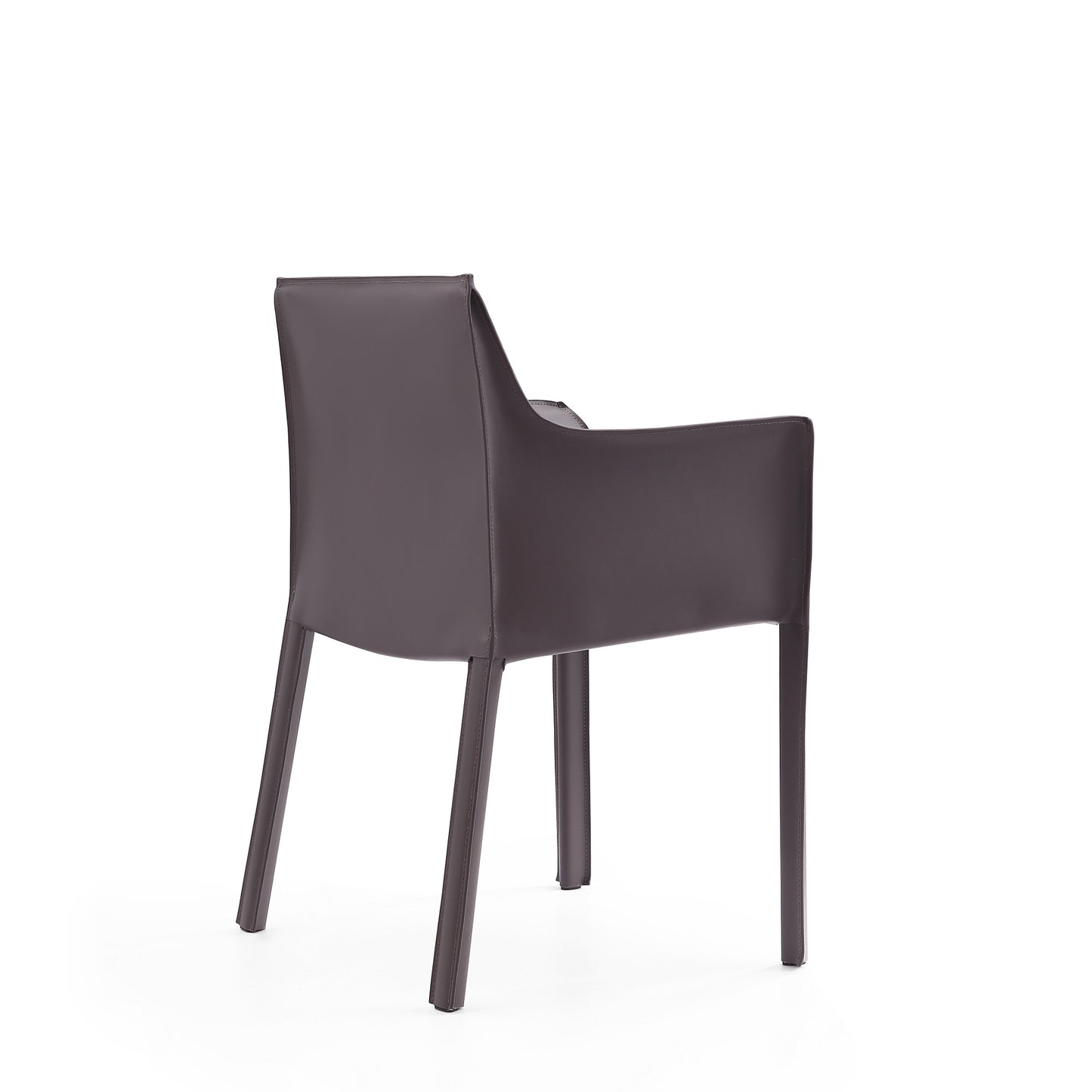Manhattan Comfort Vogue Grey Faux Leather Arm Chair (Set of 2) 2-DC033-GY