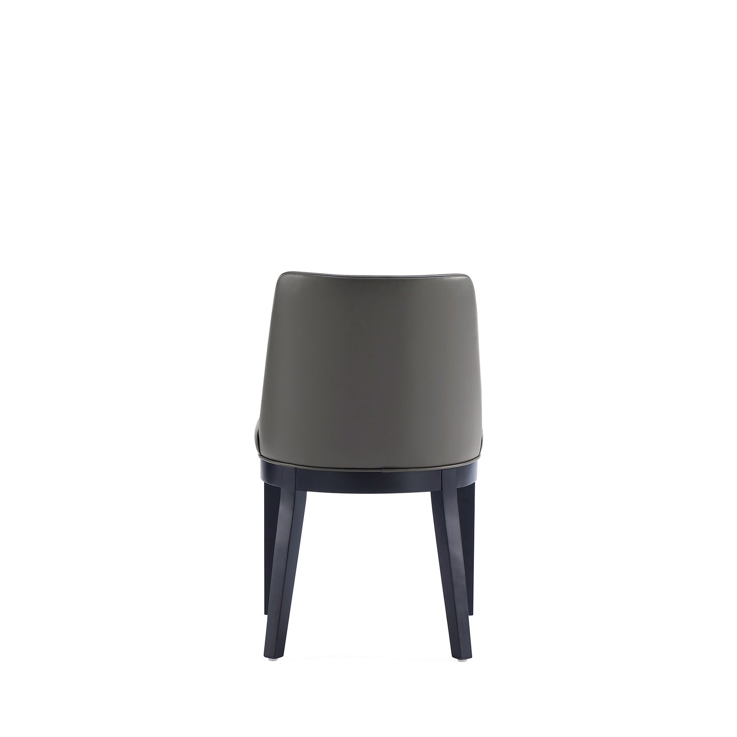 Manhattan Comfort Gansevoort Modern Faux Leather Dining Chair in Pebble Grey (Set of 4) 2-DC051-PE