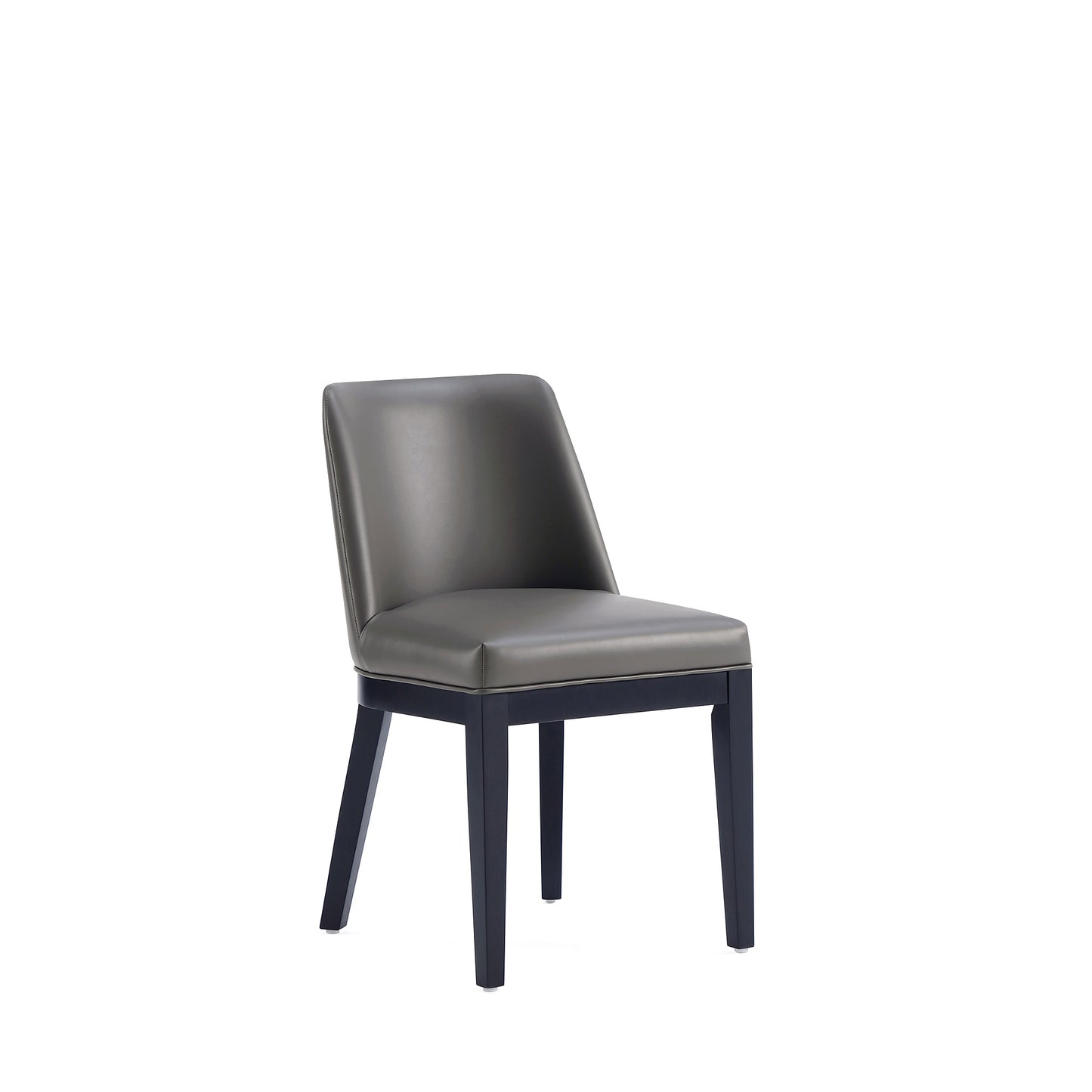 Manhattan Comfort Gansevoort Modern Faux Leather Dining Chair in Pebble Grey (Set of 4) 2-DC051-PE