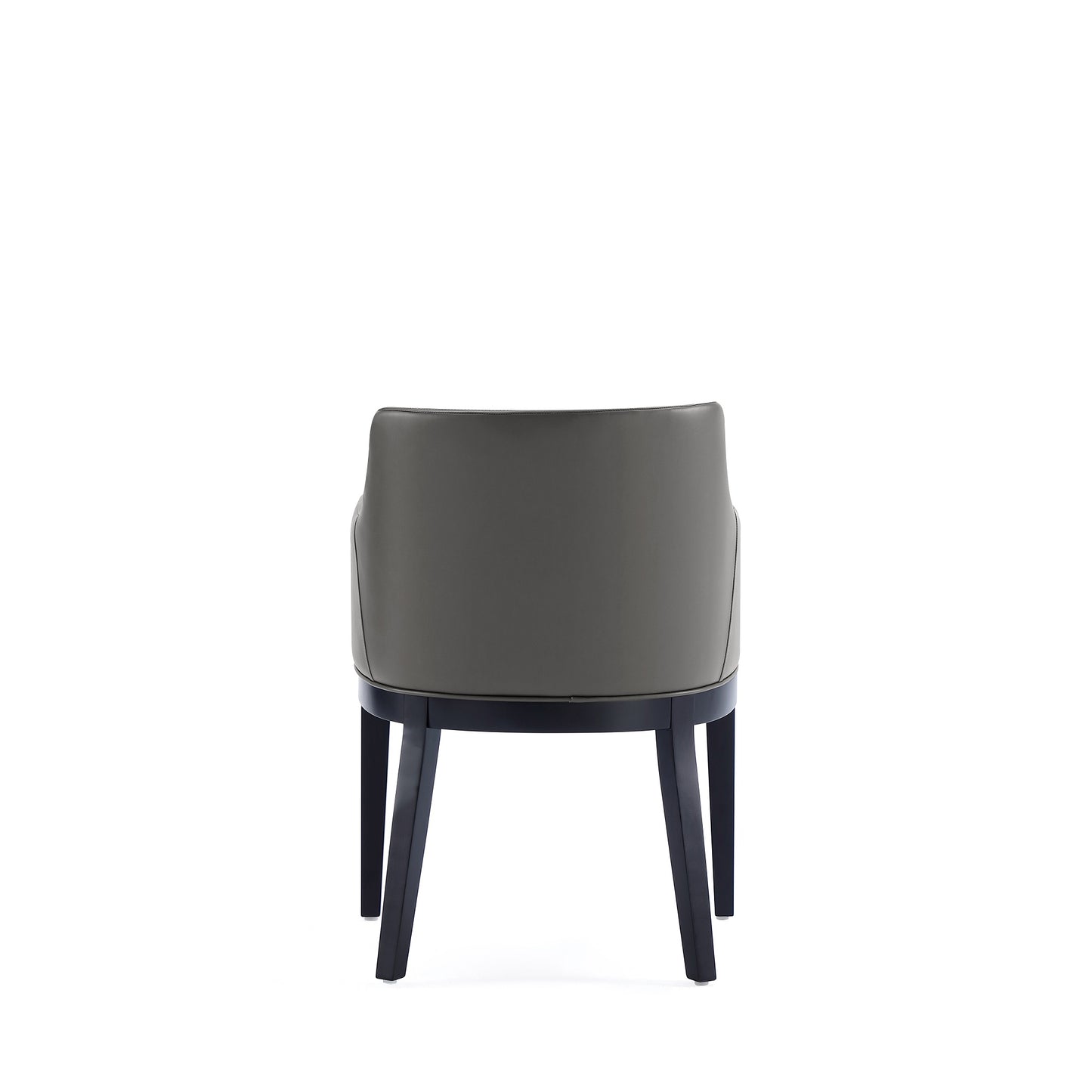 Gansevoort Modern Wood Vegan Leather Armchair in Graphite - Set of 2 2-DC051AR-PE