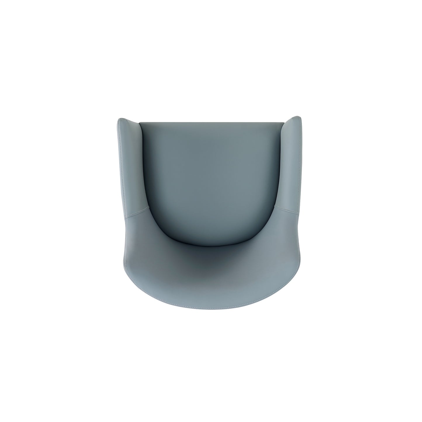 Gansevoort Modern Wood Vegan Leather Armchair in Pewter - Set of 2 2-DC051AR-PT