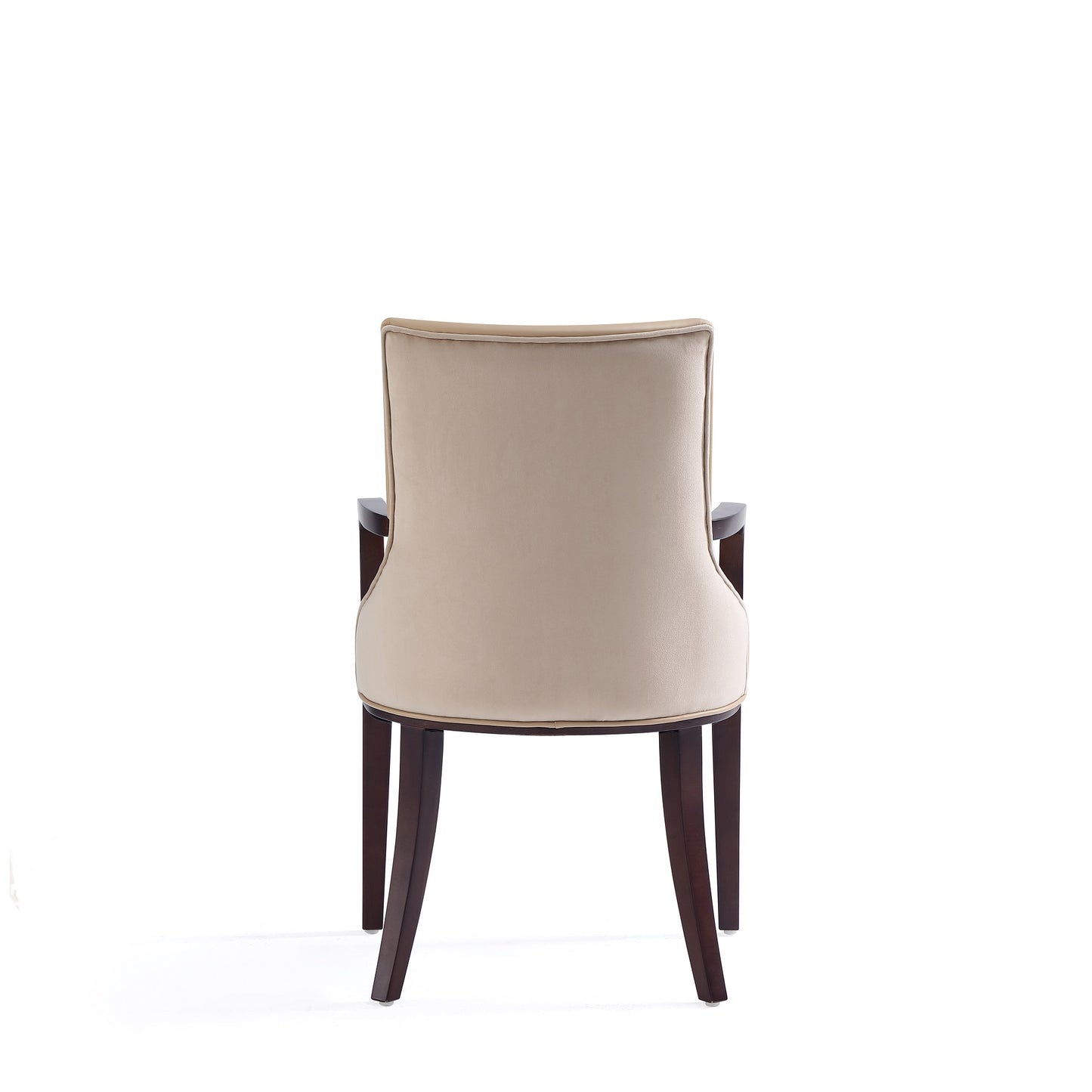 Shubert Modern Wood Vegan Leather and Velvet Armchair in Tan - Set of 2 2-DC055AR-TN