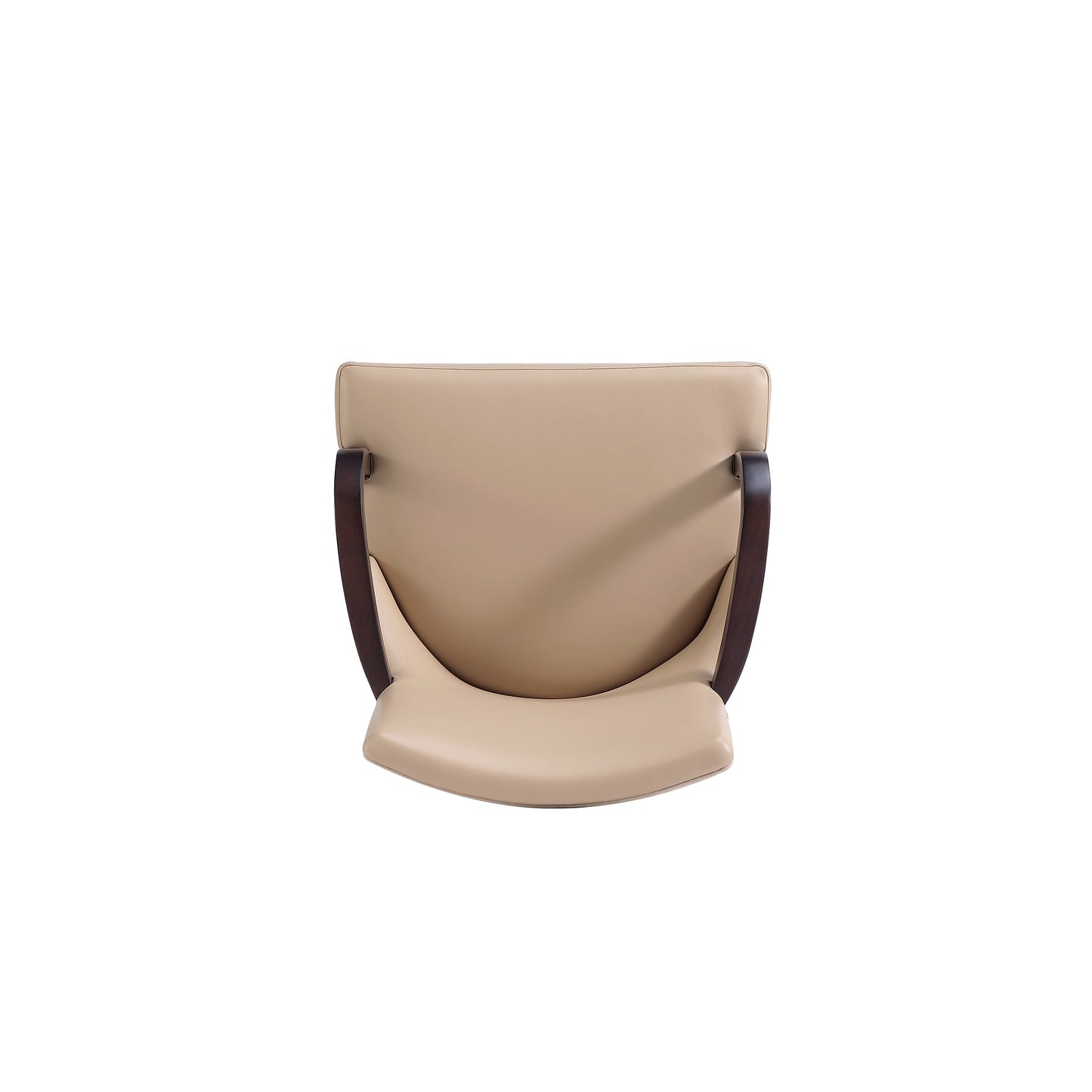 Shubert Modern Wood Vegan Leather and Velvet Armchair in Tan - Set of 2 2-DC055AR-TN