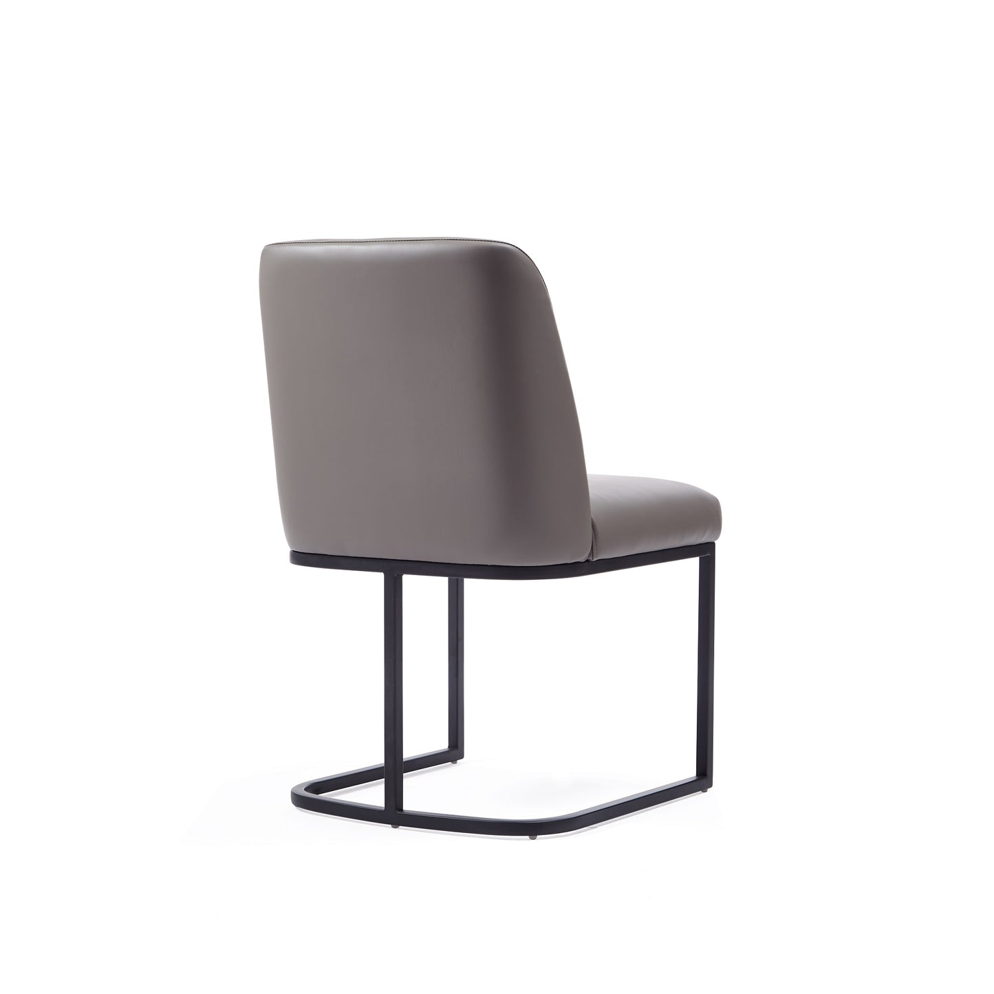 Manhattan Comfort Serena Faux Leather Dining Chair in Grey (Set of 2) 2-DC056-GY