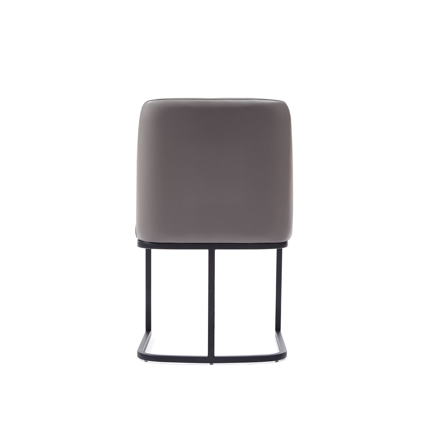 Manhattan Comfort Serena Faux Leather Dining Chair in Grey (Set of 2) 2-DC056-GY