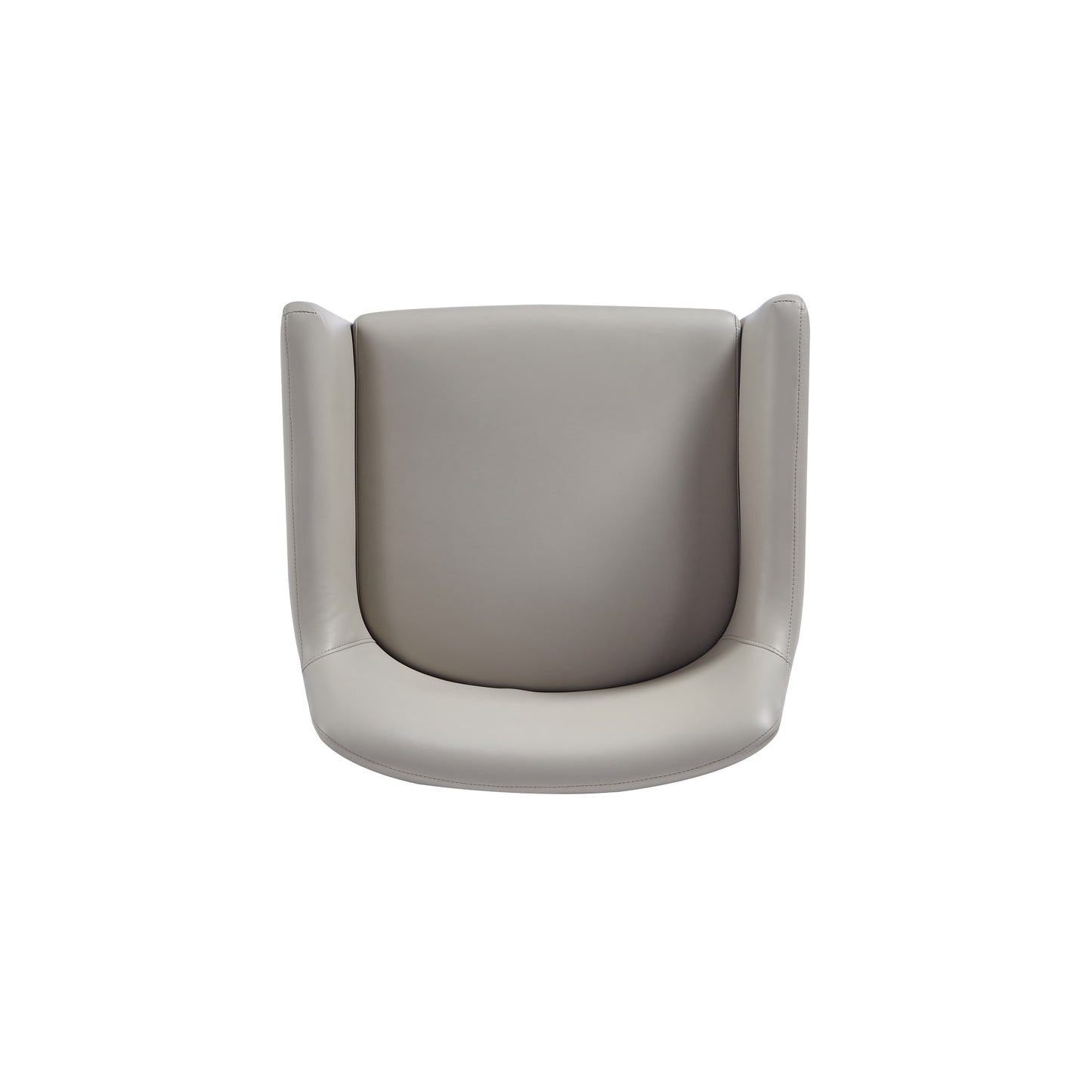Serena Modern Metal Vegan Leather Armchair in Light Gray - Set of 2 2-DC056AR-LG