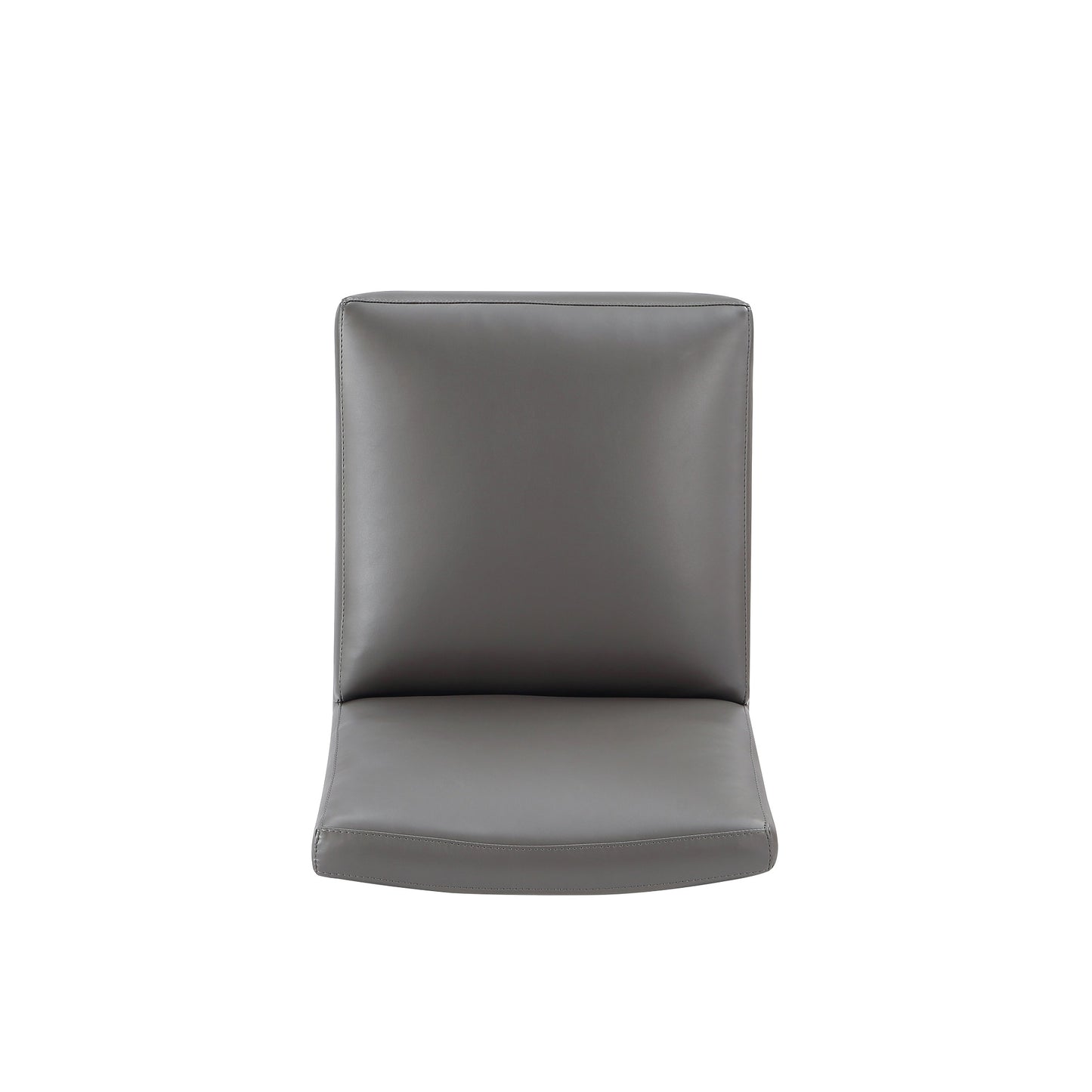 Manhattan Comfort Anna Modern Square Faux Leather Dining Chair in Pewter (Set of 2) 2-DC058-PE