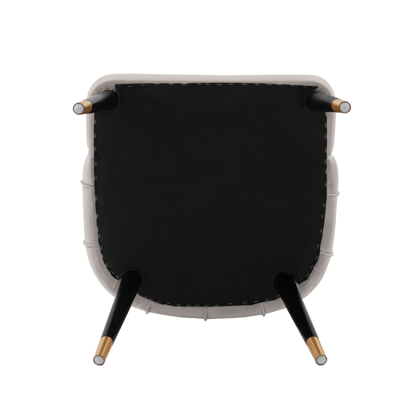 Manhattan Comfort Modern Eda Velvet and Leatherette Dining Chair in Grey- Set of 2 2-DC073-GY