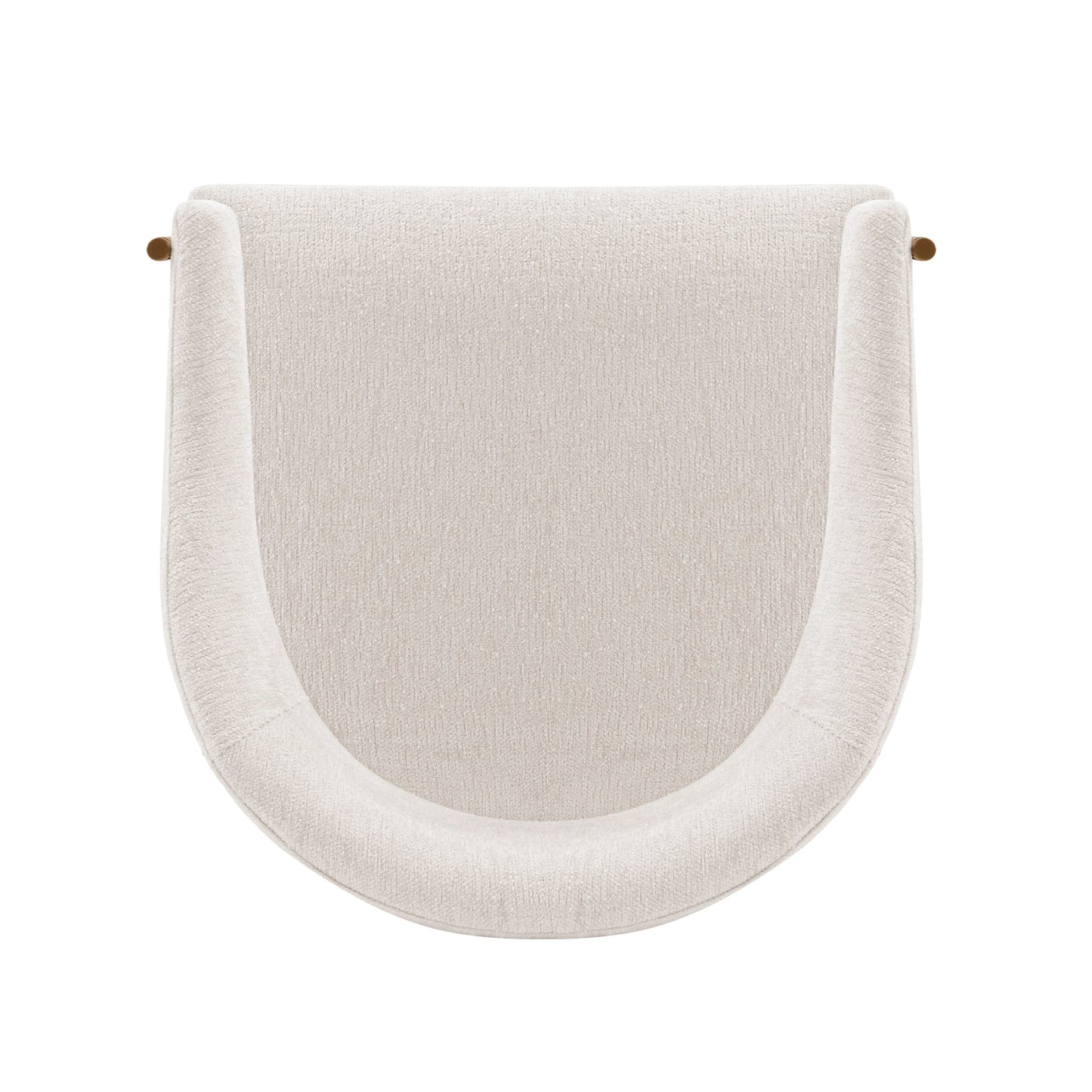 Lia Modern Metal Chenille Armchair in Cream - Set of 2 2-DC074-CR
