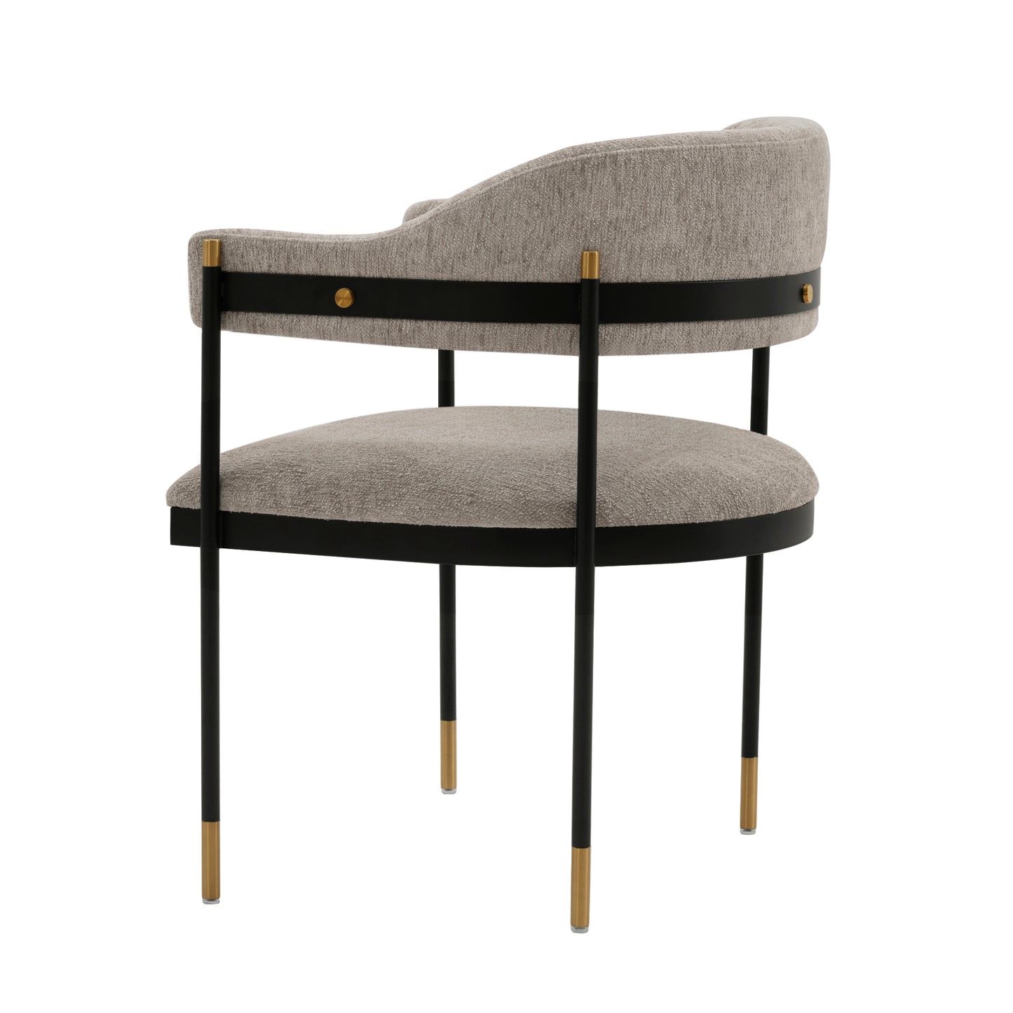 Manhattan Comfort Modern Lia Chenille Dining Armchair in Stone - Set of 2 2-DC074-ST