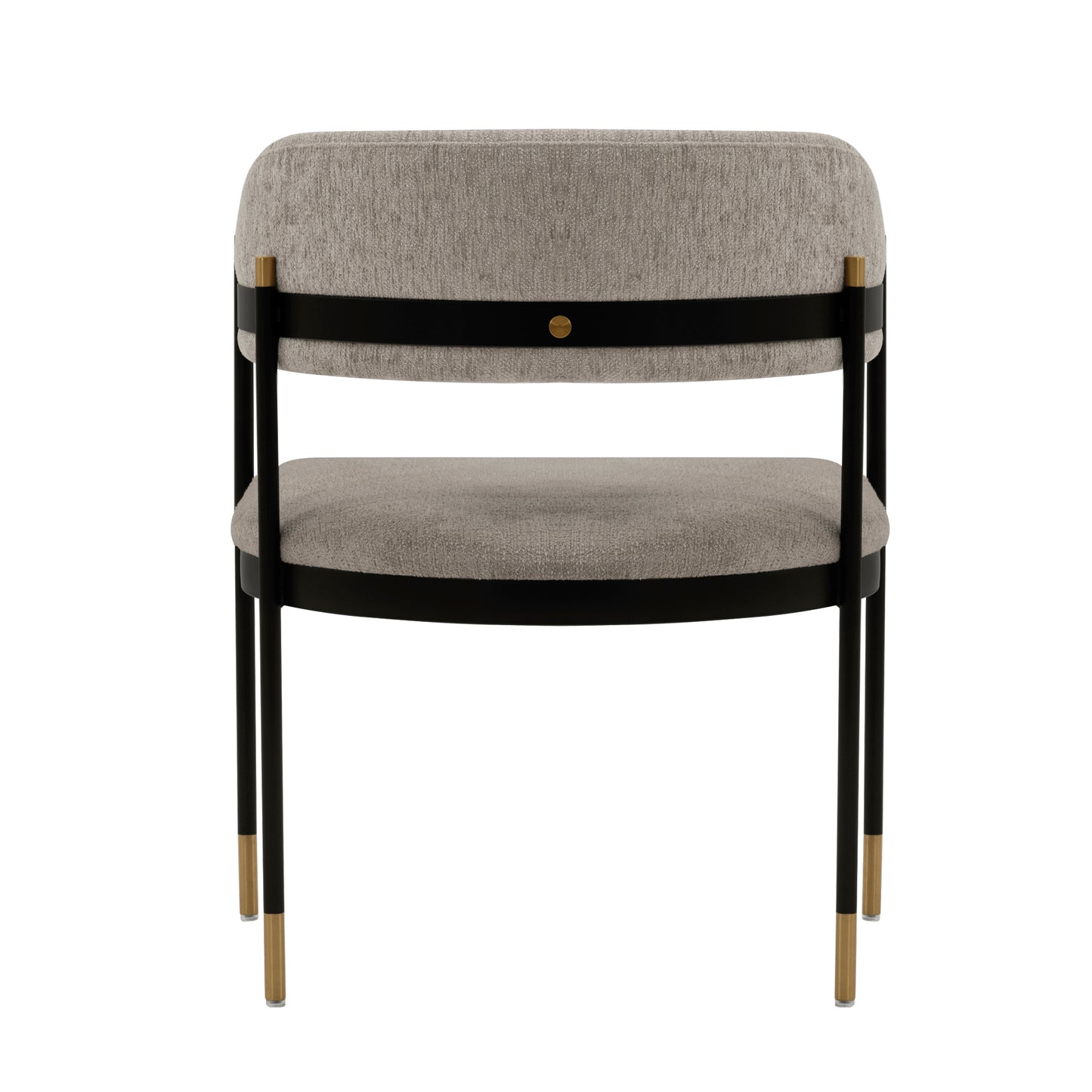 Manhattan Comfort Modern Lia Chenille Dining Armchair in Stone - Set of 2 2-DC074-ST