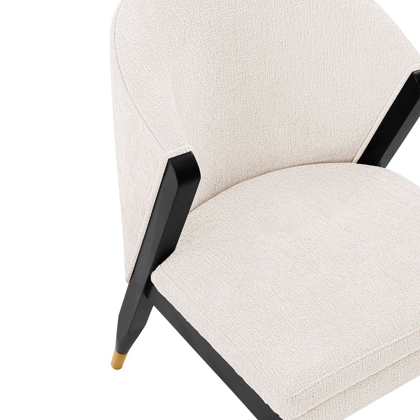 Manhattan Comfort Modern Ola Chenille Dining Chair in Cream- Set of 2 2-DC075-CR