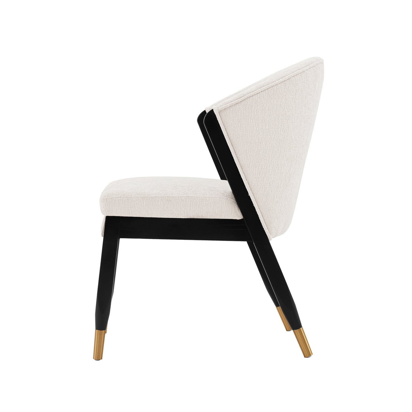 Manhattan Comfort Modern Ola Chenille Dining Chair in Cream- Set of 2 2-DC075-CR