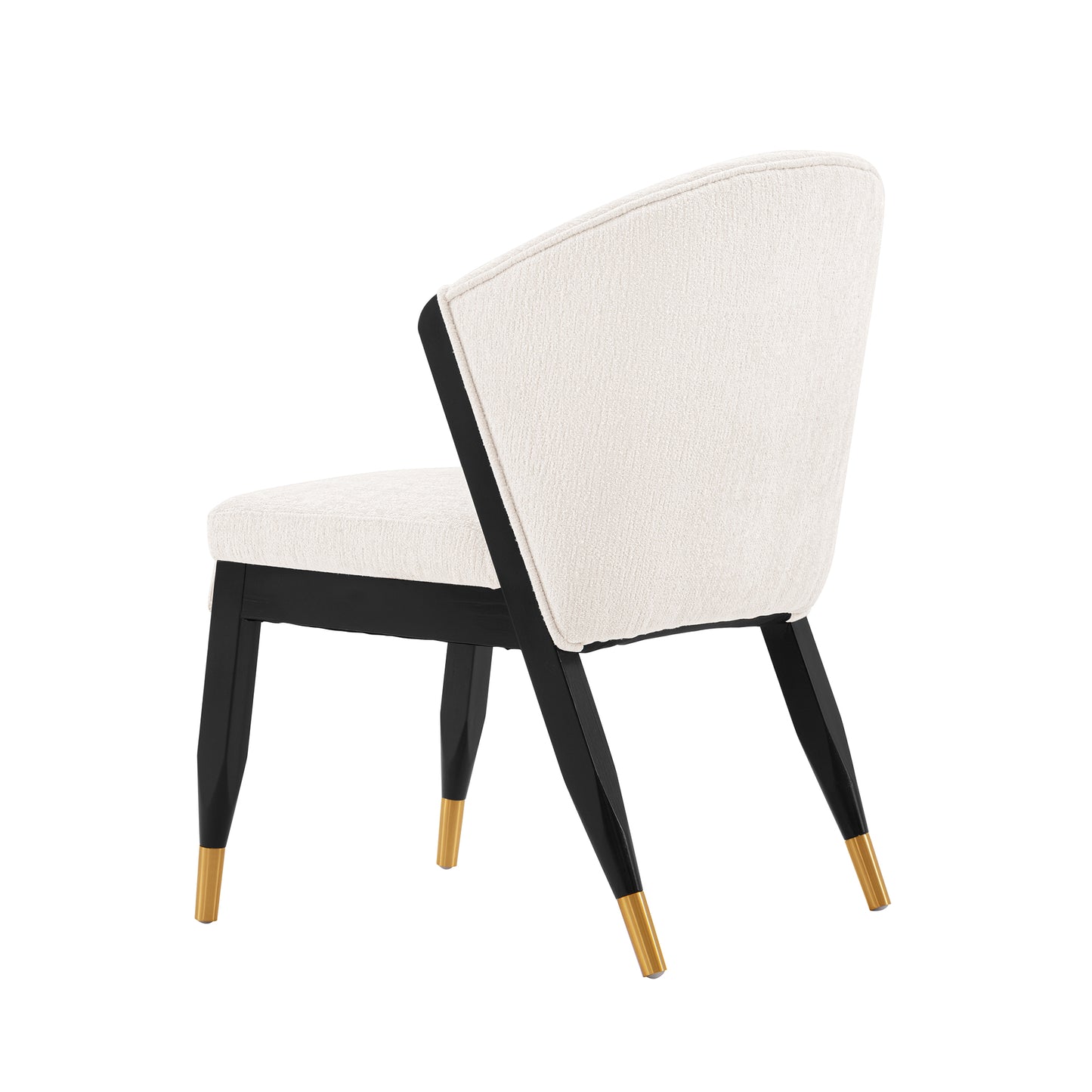 Manhattan Comfort Modern Ola Chenille Dining Chair in Cream- Set of 2 2-DC075-CR